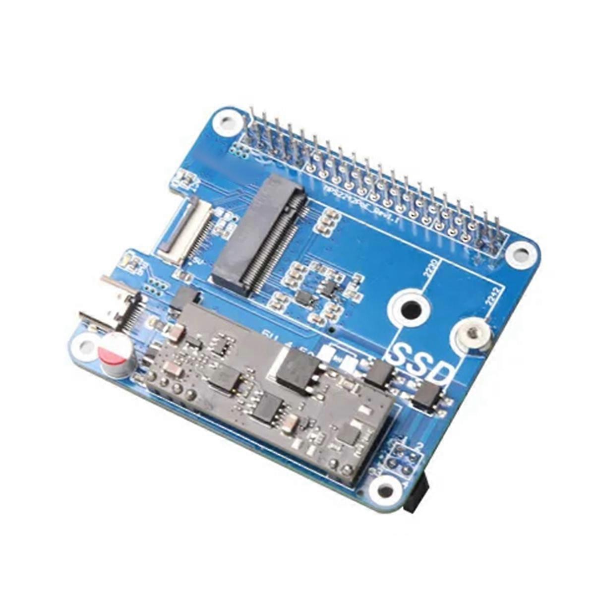 MPS2242-POE A For Raspberry Pi 5 PCIE to NVME SSD 2242 HAT