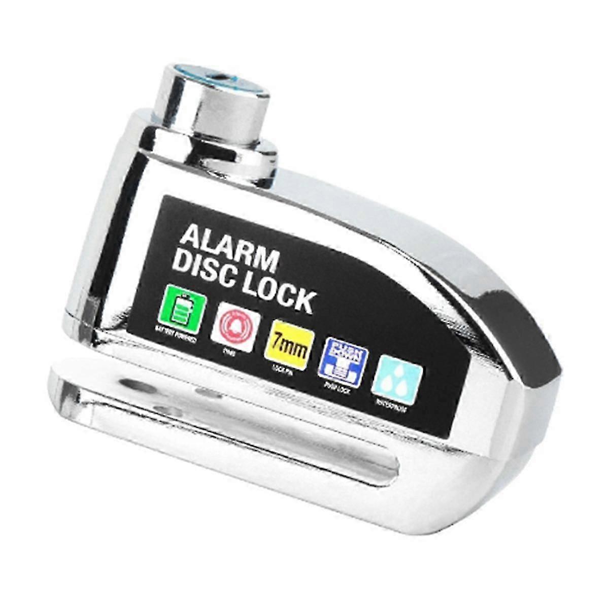 Bicycle Electric Vehicle Motorcycle Wheel Disc Brake Lock Security AntiTheft Motorcycle Padlock Disc Lock Silver