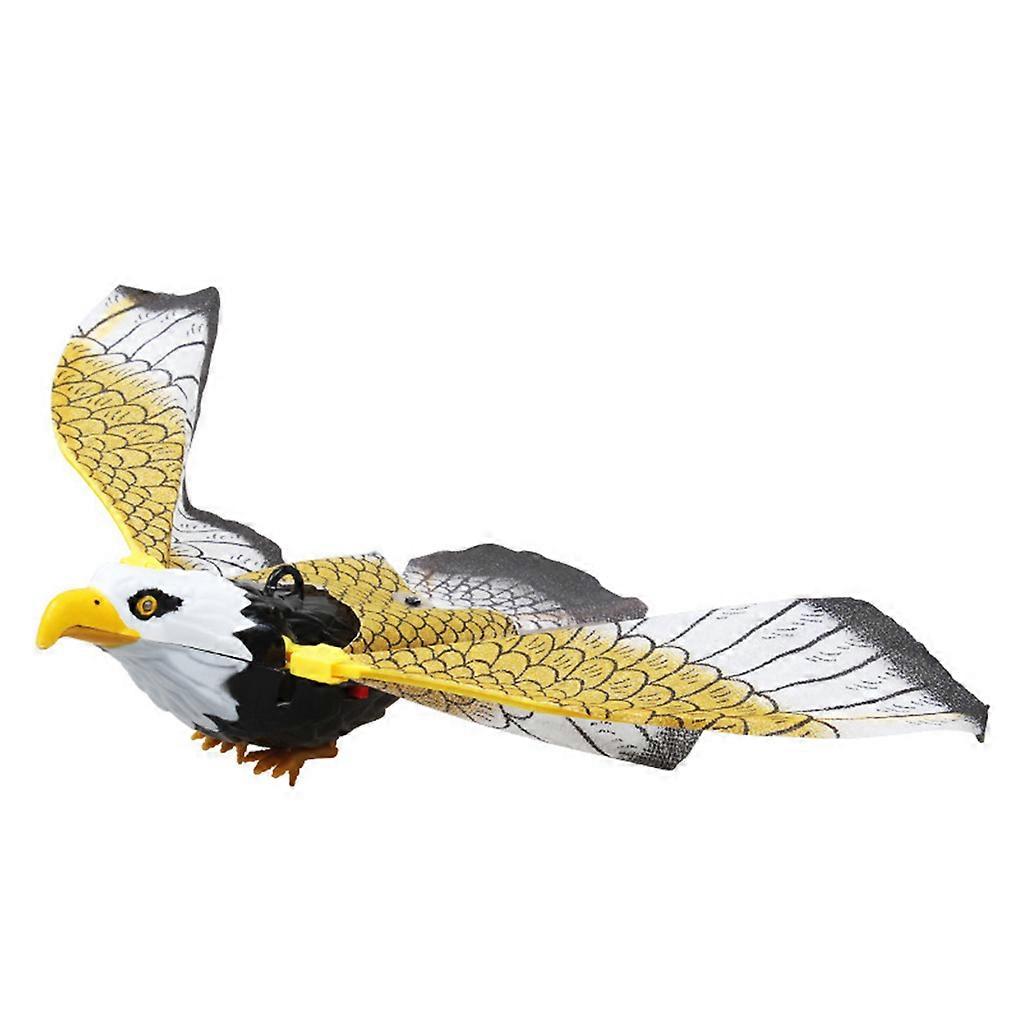 Simulation Electronics Eagle Luminous Bird Repellent Hanging Eagle with Light Flying Bird Scarer Cartoon Pull Line Toy Rose