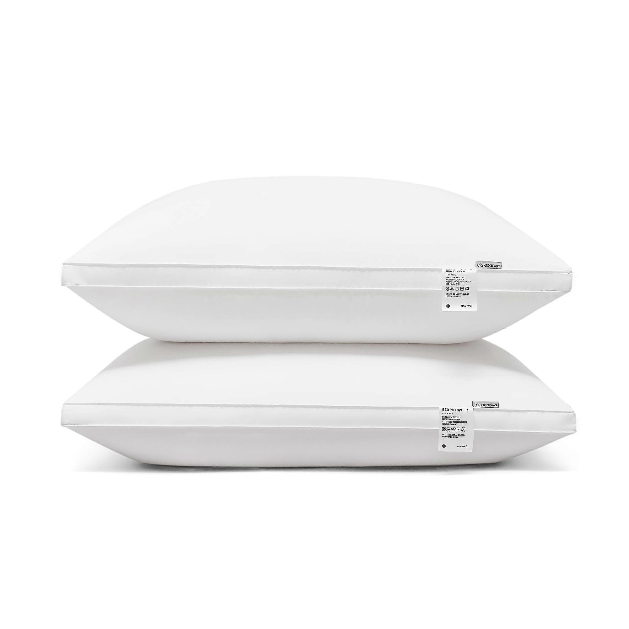 Cooling Bed Pillows for Sleeping 2 Pack, Luxury Hotel Quality with 3D Down-Like Filling, Soft Queen Size for Back, Stomach, Side Sleepers, White