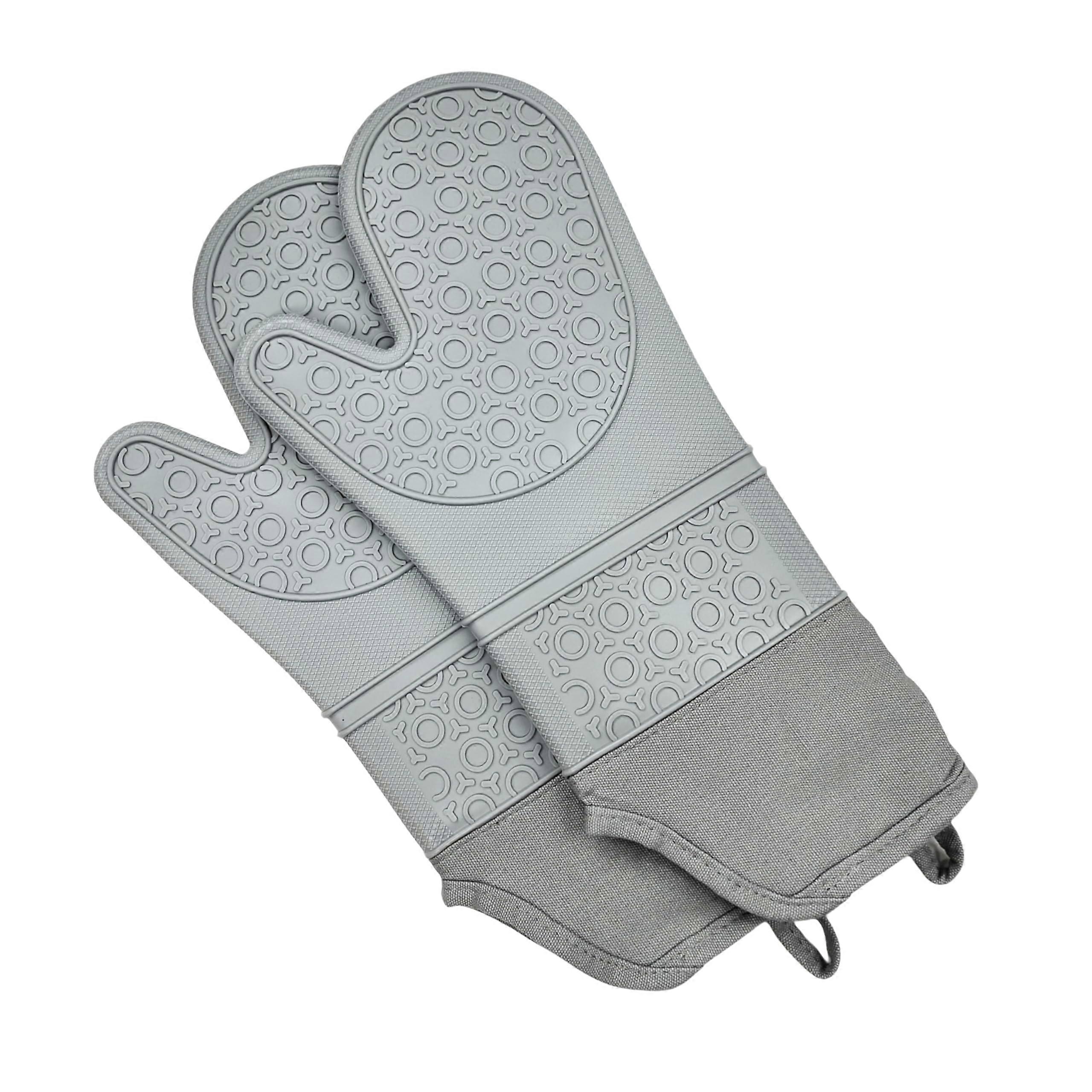 Heat-Resistant Non-Slip Oven Mitts for Cooking BBQ & Baking
