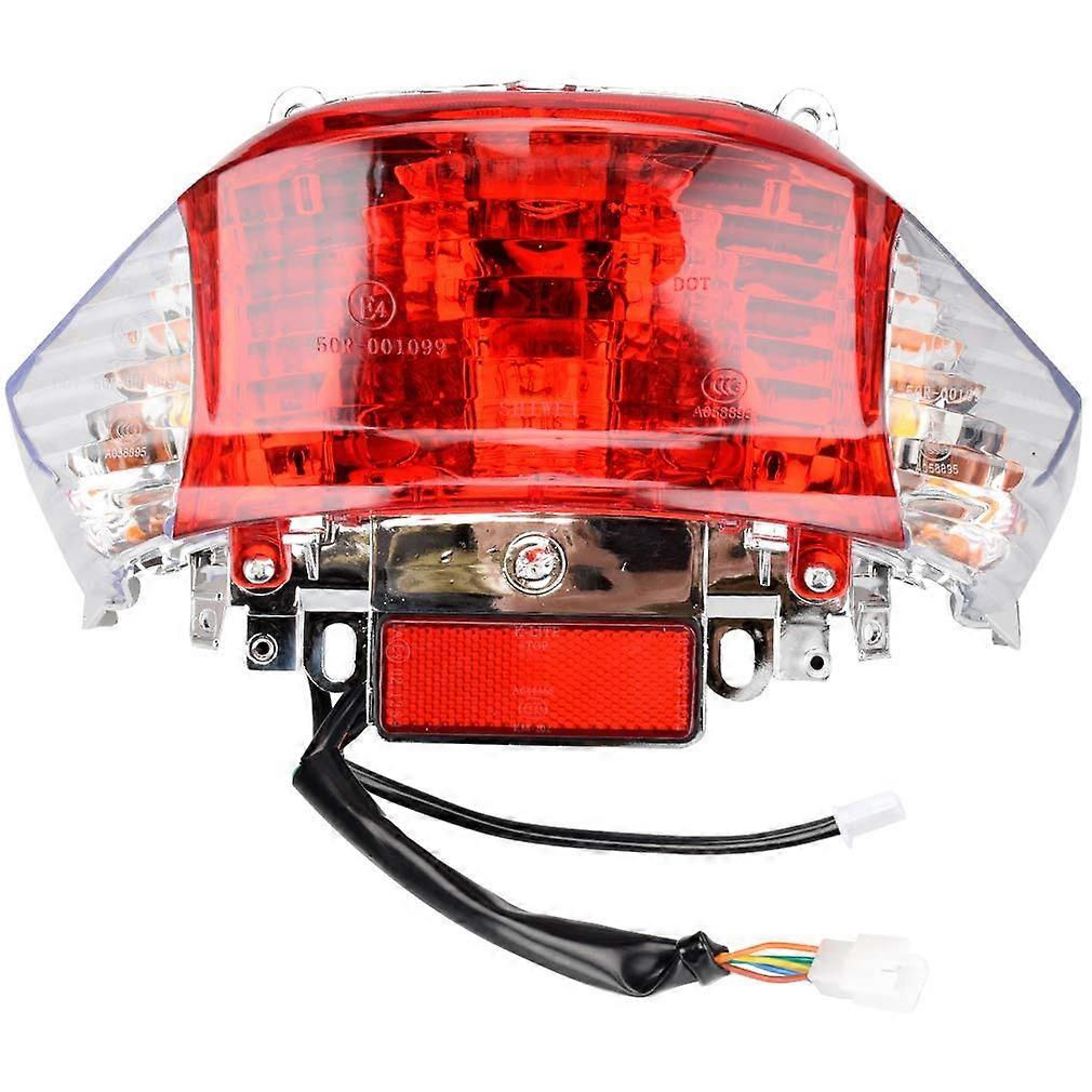 Tail Light Turn Signal Lamp Assembly for Electric Scooter, Waterproof, Compatible with 48V Models, Red and Clear