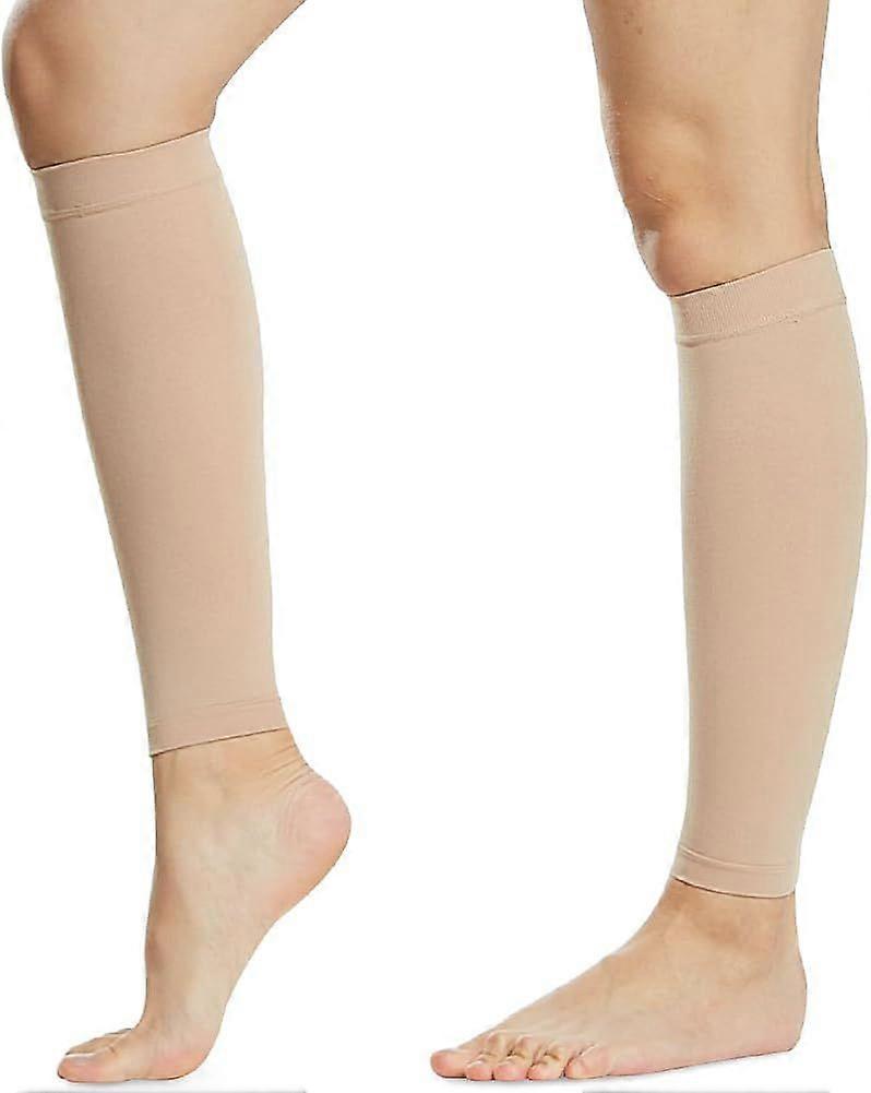 A pair of Graduated Calf Compression Sleeves for Women & Men, Firm Support Footless Compression Socks