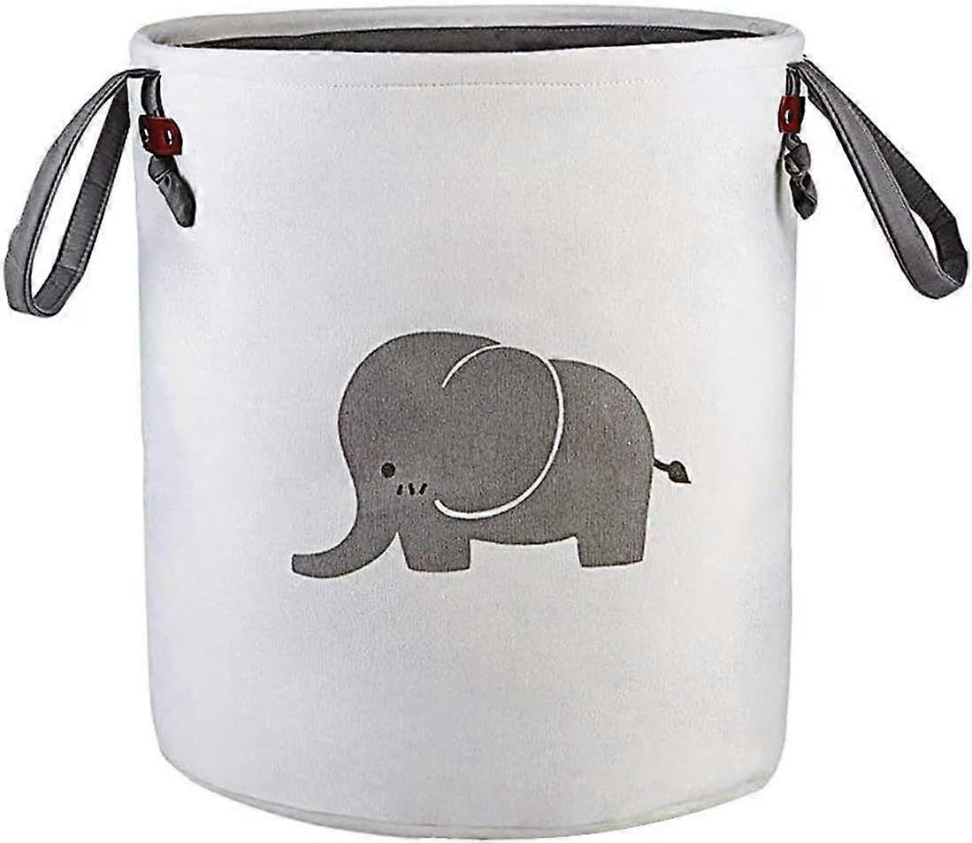 سلال التخزين ، صندوق منظم منزلي دائري قابل للطي من القطن لحضانة الأطفال ، ولعب الأطفال ، والغسيل ، وملابس الأطفال ، وسلال الهدايا