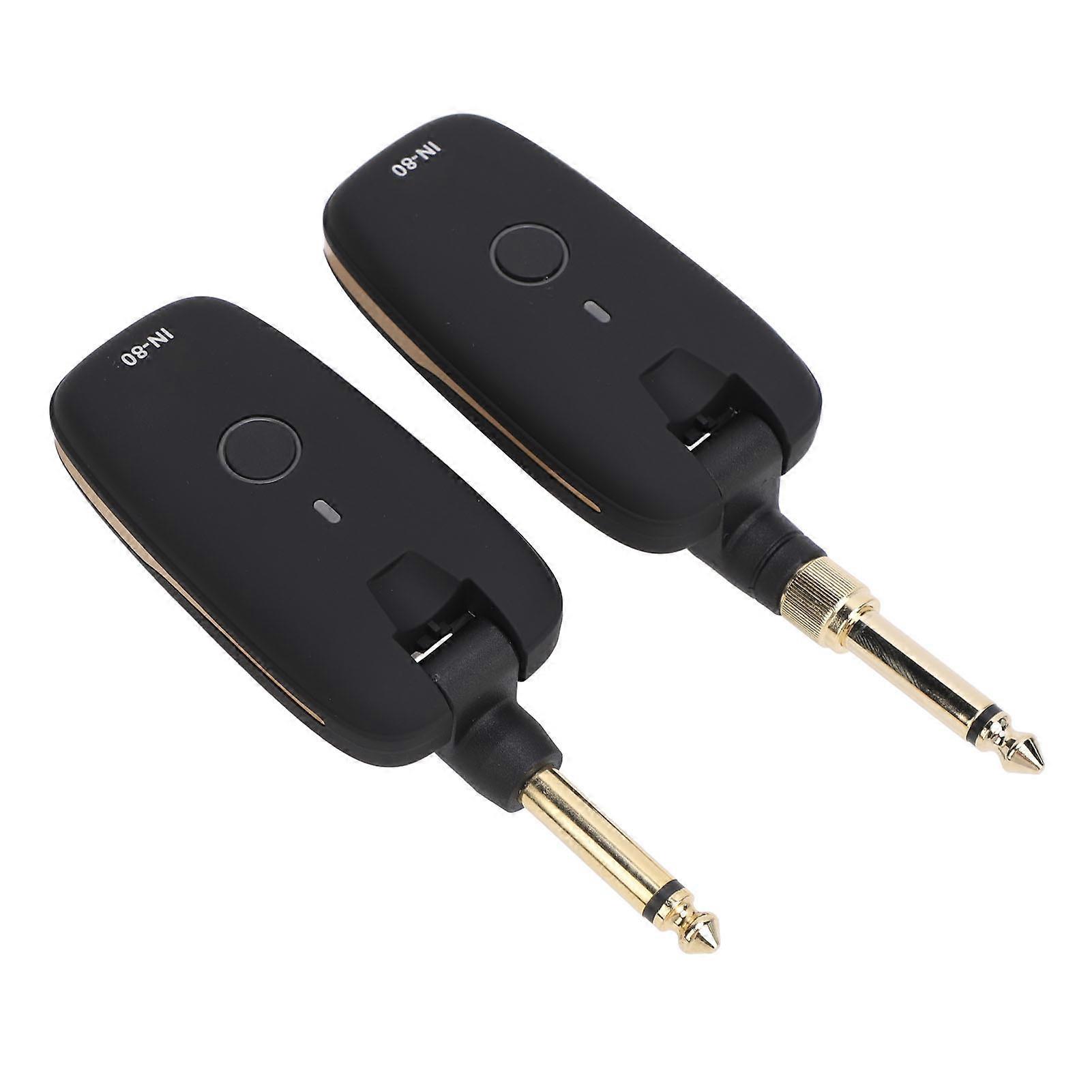 Wireless Guitar System 7 Channels 30-50m Black 950mAh Battery