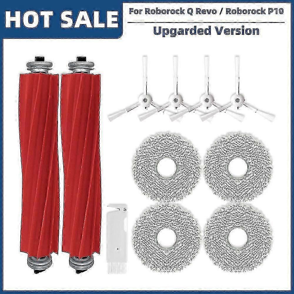 Aplica-se a compatível com Roborock Q Revo / Roborock P10 A7400rr Peças de reposição Acessórios Lado principal Escova Mop Pano Saco de pó
