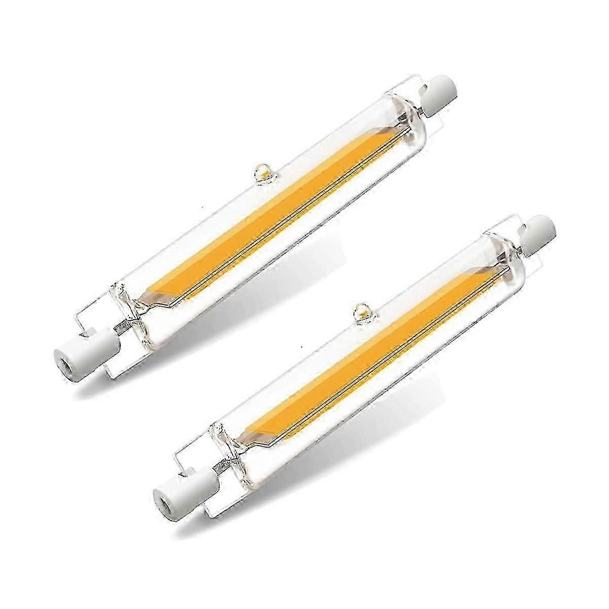 Ampoules LED R7S 118 mm à intensité variable, 20 W, remplacement des ampoules halogènes 200 W, blanc chaud, lot de 2