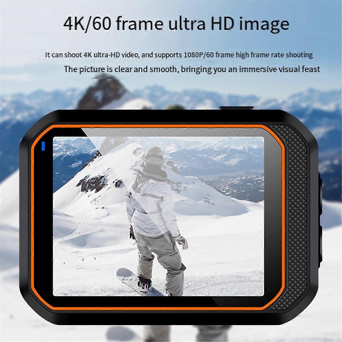 4K Action Camera 60FPS with Remote Control Screen Waterproof Camera