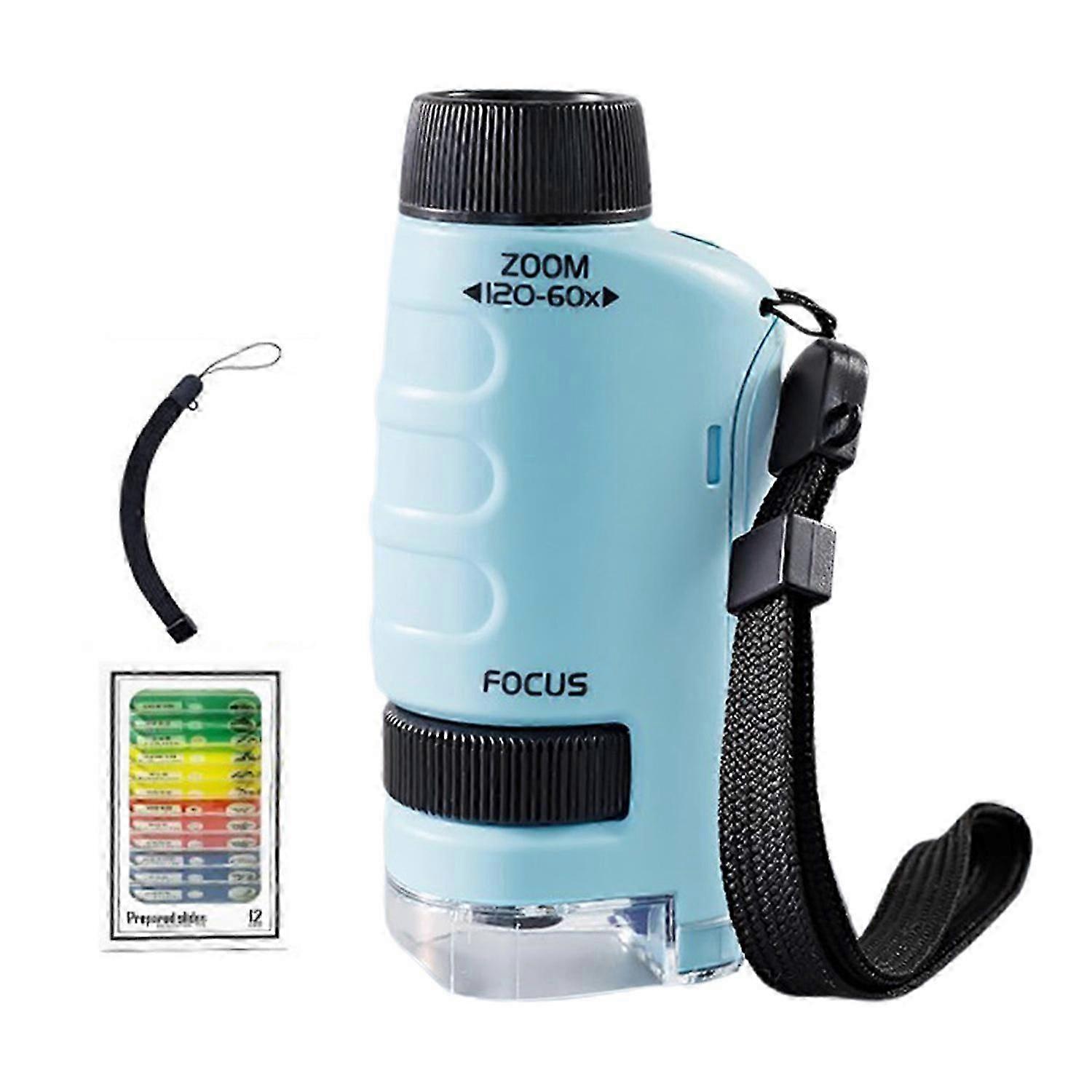 1 Set Children's Microscope 60x-120x Magnification Portable Science Microscope For School Outdoor