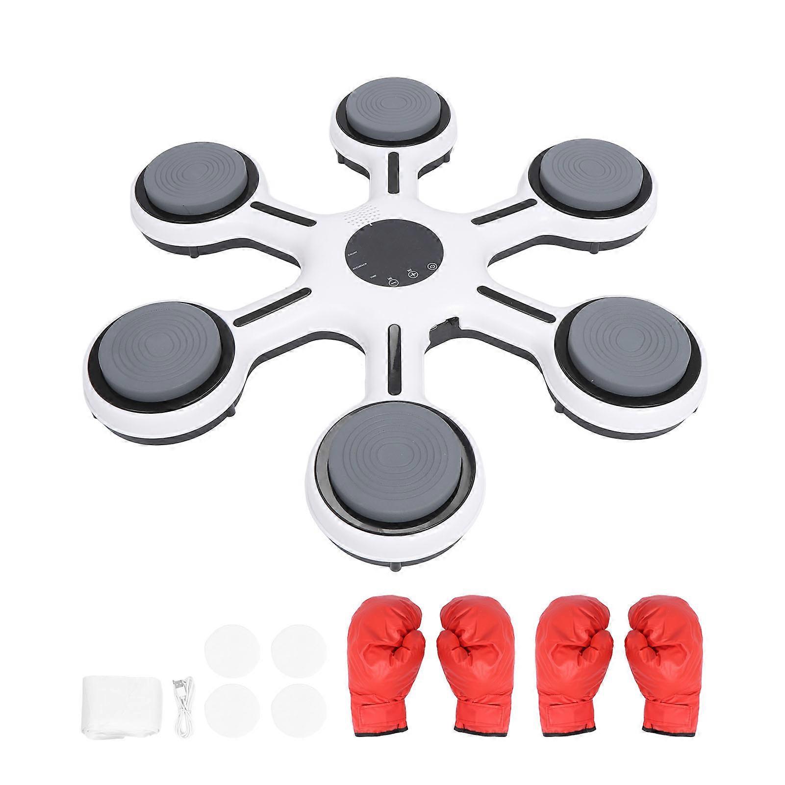 Machine with Gloves Adjustable Height Wall Mounted Smart Bluetooth Music Boxing Trainer for Kids Adults