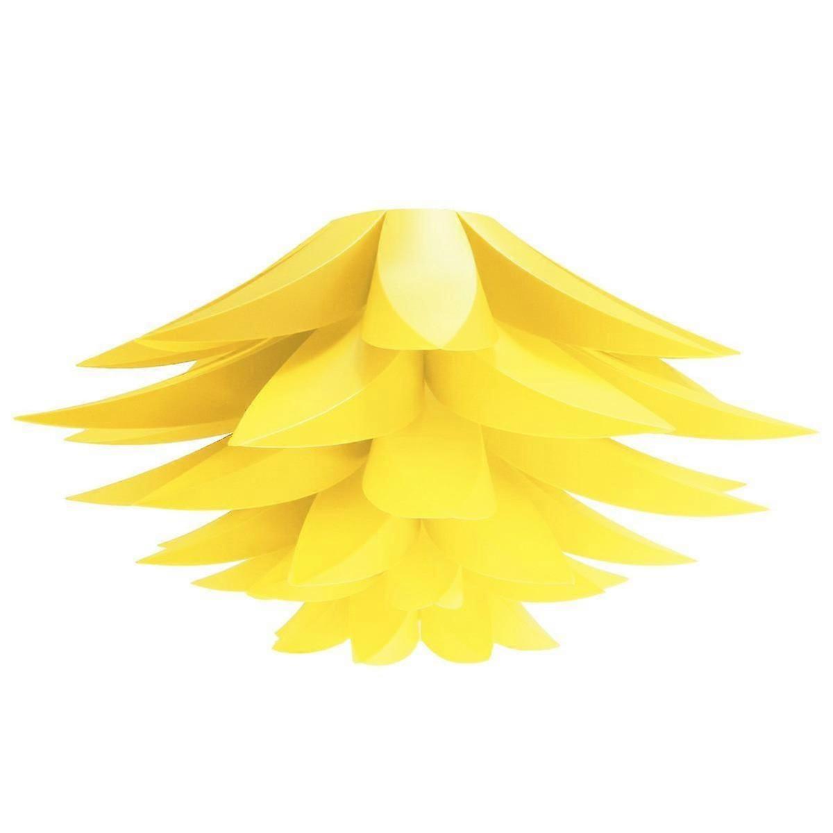 Lotus Lamp Shade - Installation Pendant - Ceiling Light - E27 Socket Kit with Ceiling Bracket - 50cmX30cm (Yellow)