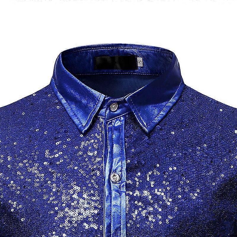 Hanukkah Shirt Generic Men's Sparkly Sequins Shirts Vintage Party