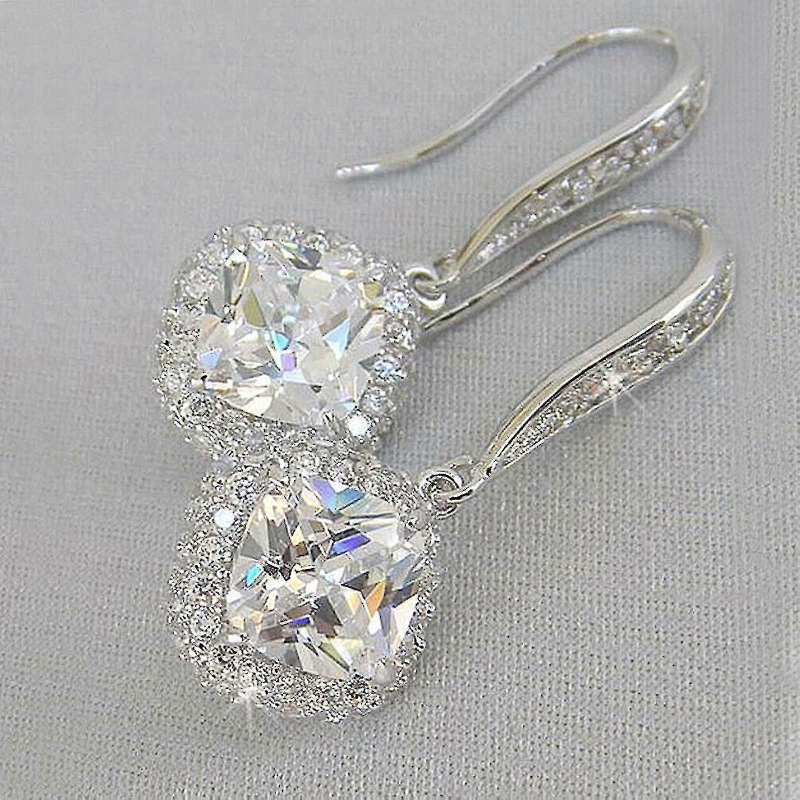 女性のホワイトジュエリーのためのファッションドロップイヤリング