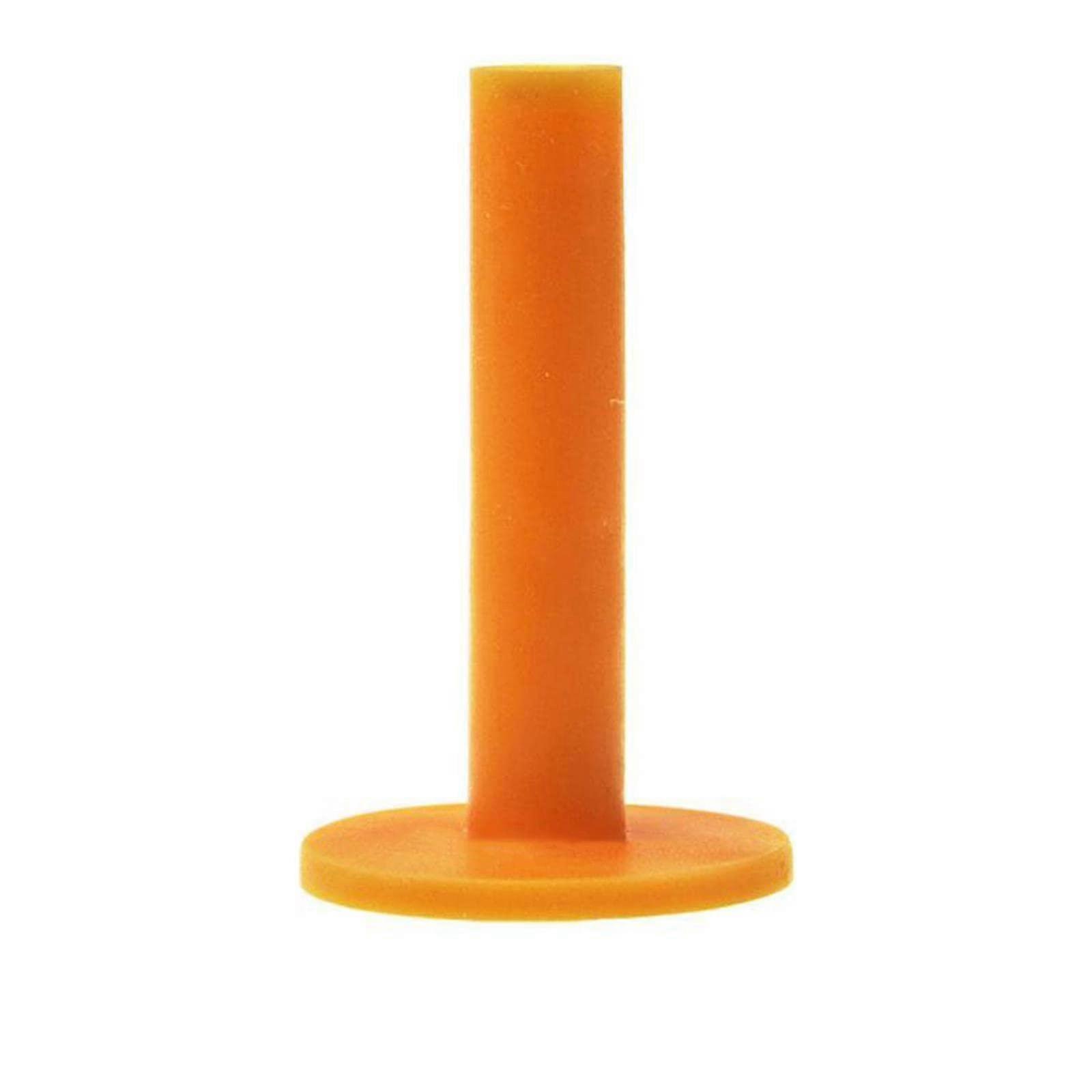 2x5pcs Rubber Golf Tee Holder Driving for Range Practice, 85mm, Orange