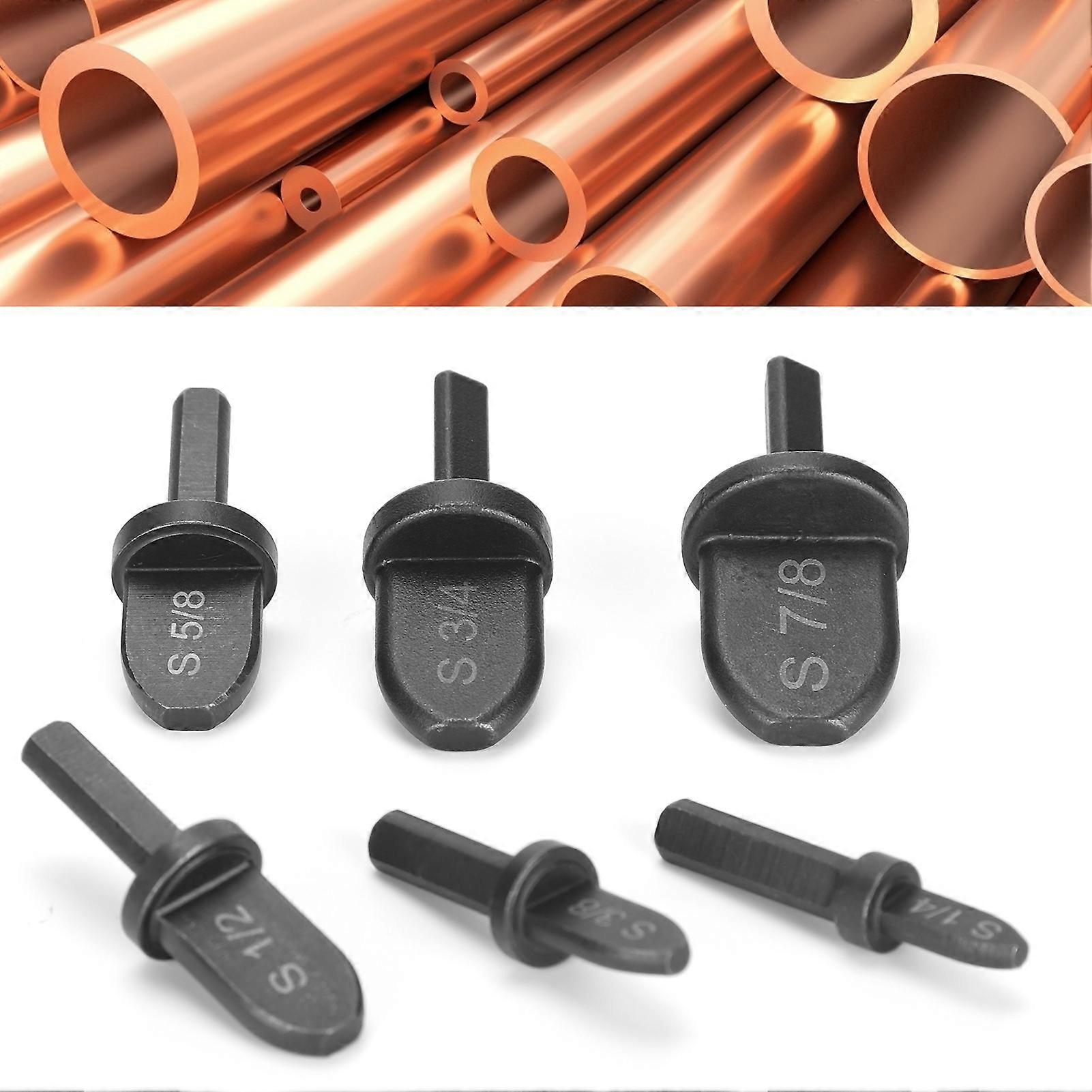 6Pcs Electric Drill Pipe Expander Kit Air Conditioner 1/4-7/8in