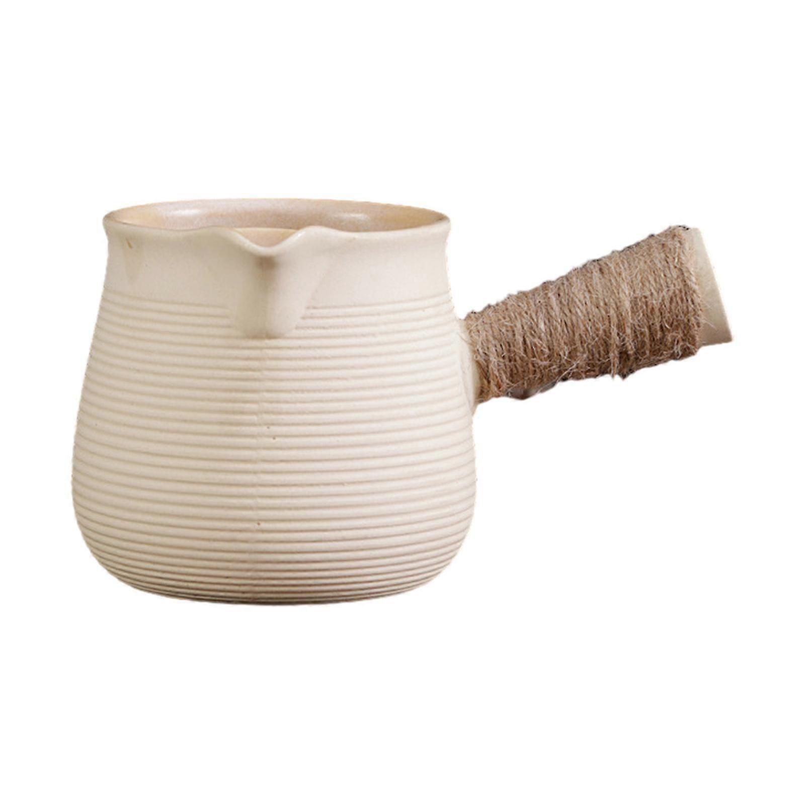 Ceramic Teapot with Anti Scald Rope Handle Loose Leaf Tea Pot with Tea Strainer