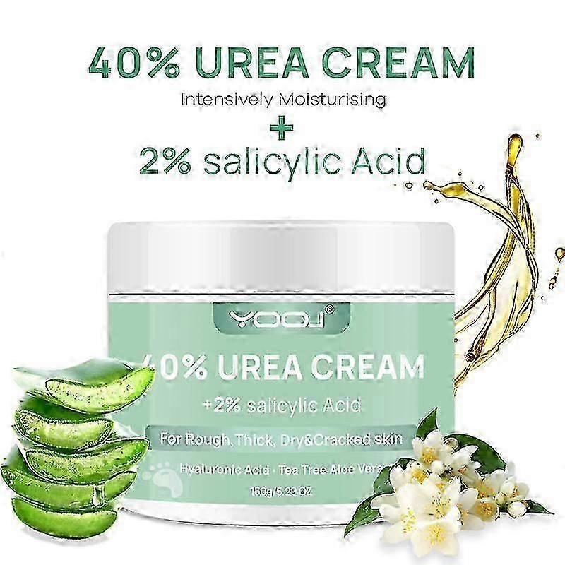 Pele Grossa e Grossa Esfolia Suavemente Escamas de Pele Morta 2 Pcs Creme de Ureia Para Secar 40% Creme de Ureia Com 2% de Ácido Salicílico Rachado