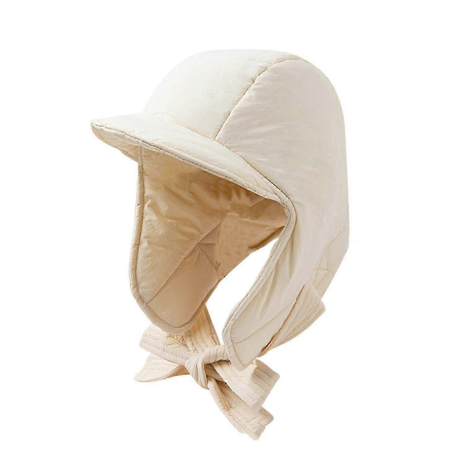 Winter Warm Down Padded Hat Ultra-Thick Solid Color Outdoor Riding Windproof Thickened Ear Protector