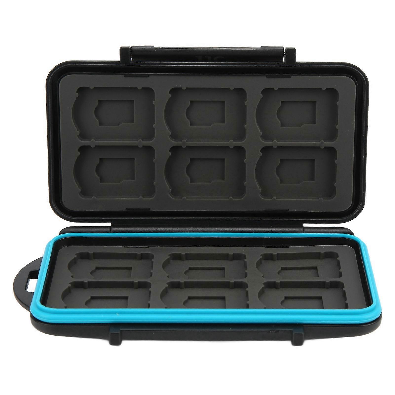 Waterproof Memory Card Storage Box - Holds 12 MSD & 12 NS Cards, Durable & Portable