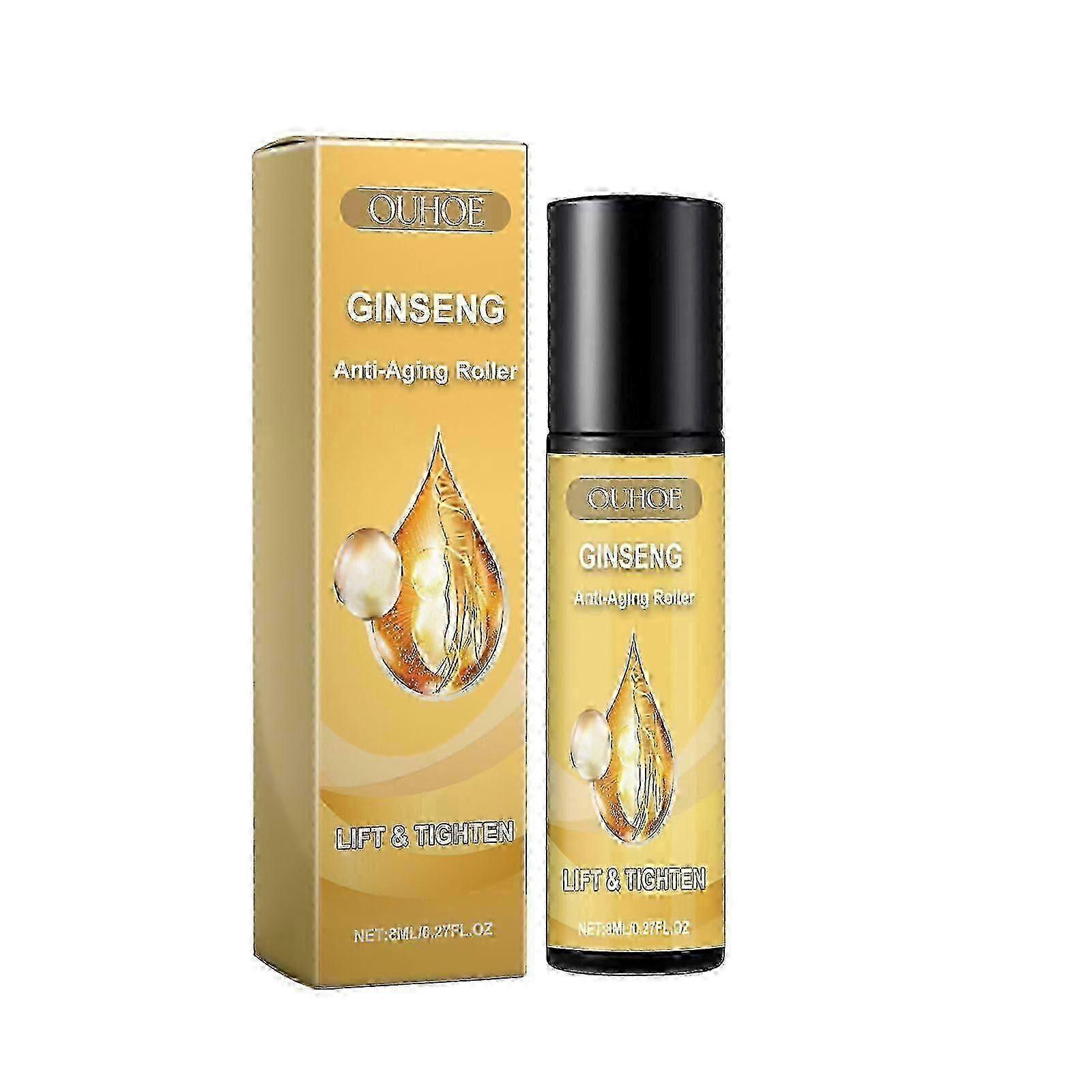 Ginseng Anti-Aging Roller, Moisturizing And Smoothing Fine Lines And Crow's Feet Skin Firming And Anti-Wrinkle Essence