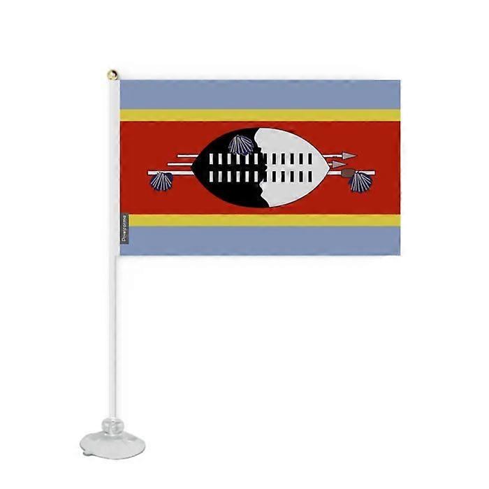 Flag - Eswatini - Mini Suction Cup Flag - 20 x 30 cm - Polyester - Double-sided Print