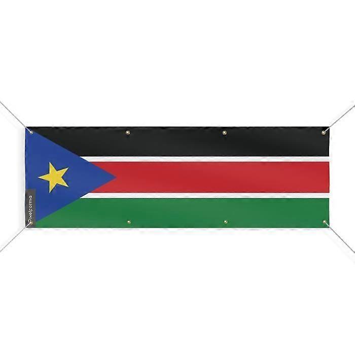 South Sudan Flag Banner 8 Grommets 190x570 cm