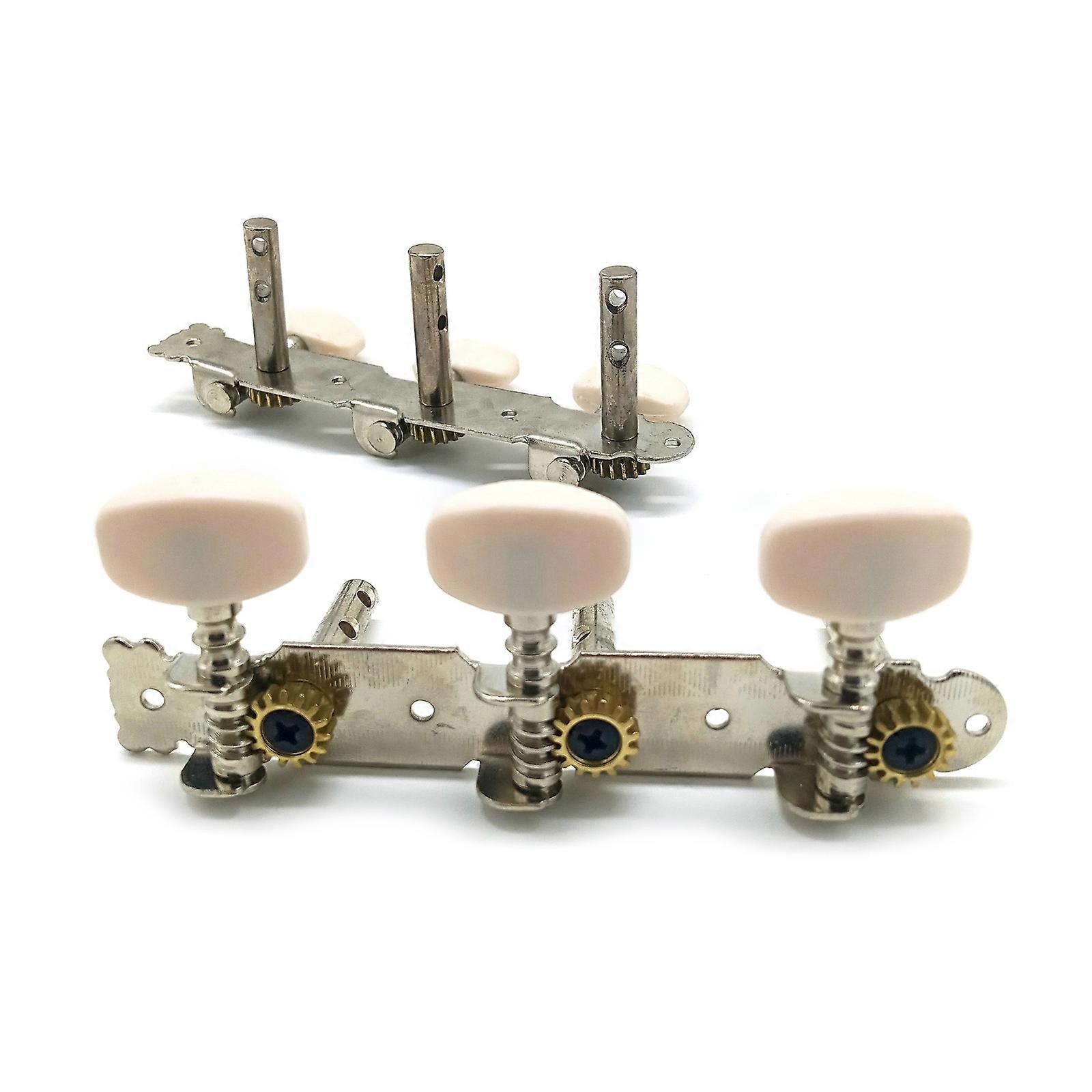 1L/1R Guitar Tuning Keys Tuners Machine Head 6 String Gold Plated Single Hole Tuning Pegs for Classical Acoustic Guitar