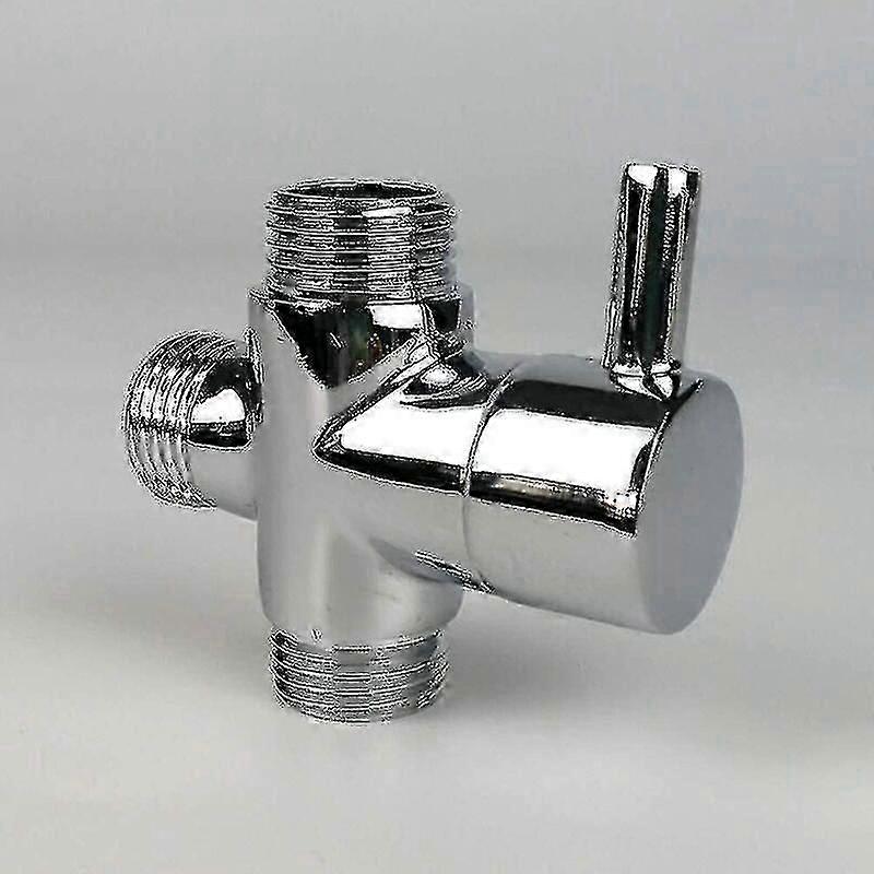 Weichenventil, männlich G1/2; Messing Wasserhahn T Adapter Chrom Badezimmer Dusche Wasserhahn Zubehör Wasserumleitung 3 Wege Stecker Füllventil