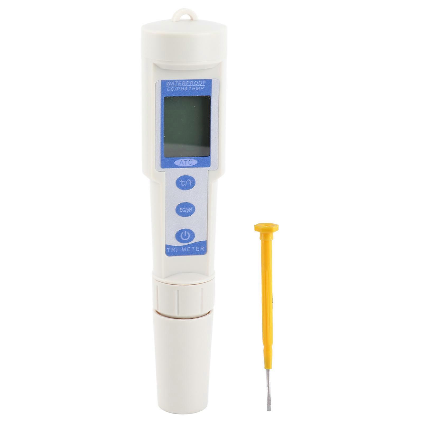3 in 1 Digital Water Quality Tester Portable High Accuracy Pen Type PH/EC/TEMP Meter