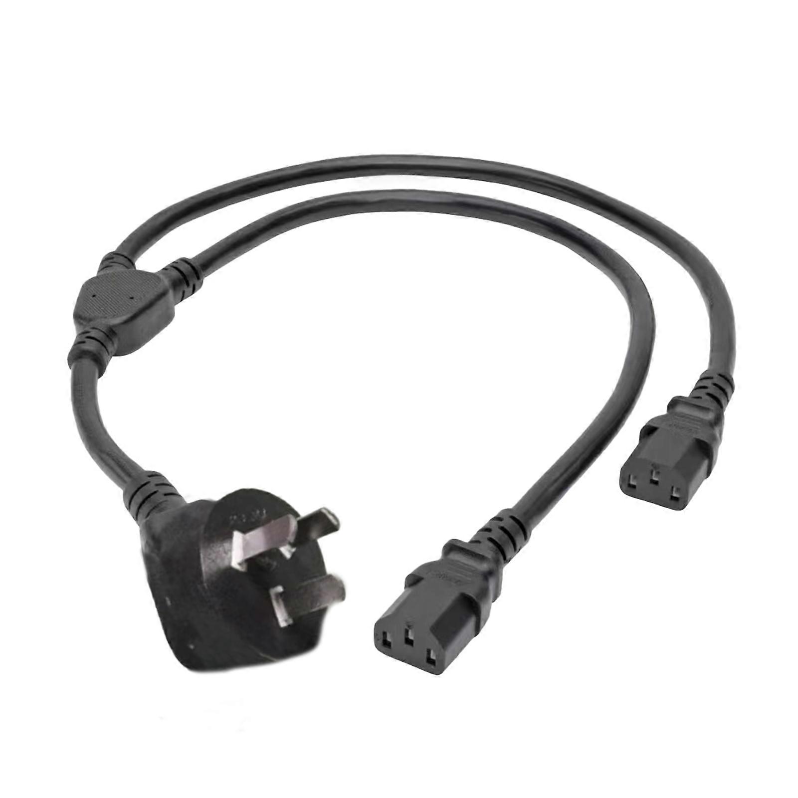 CEE7/7 to IEC 320 C13 Power Cable 1 Male to 2 Female Power Cord Splitter Enhances Computer Connection