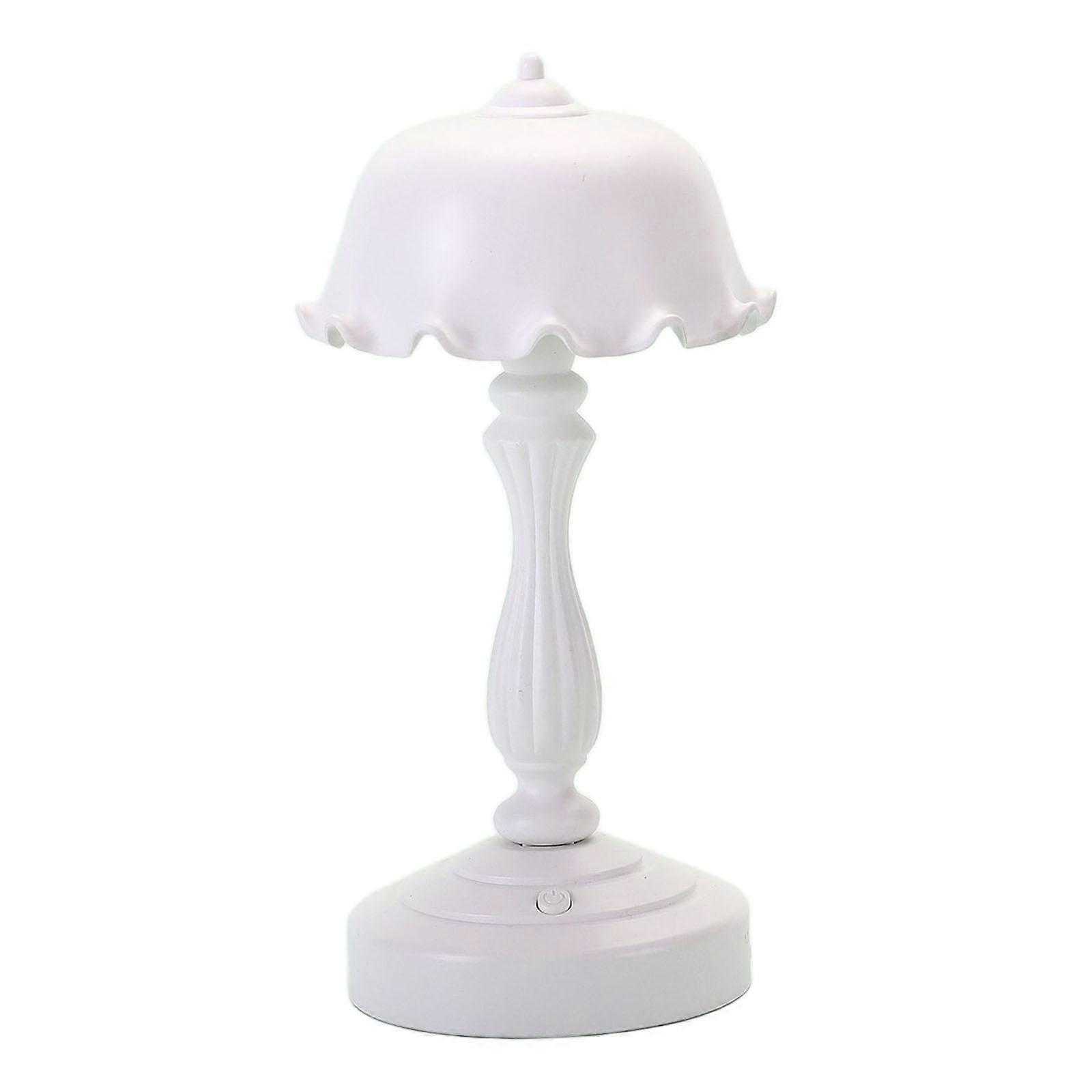 Bedside Table Lamp - Bedroom Dimmable Solid Desk Lamps with Modern Lotus Shade