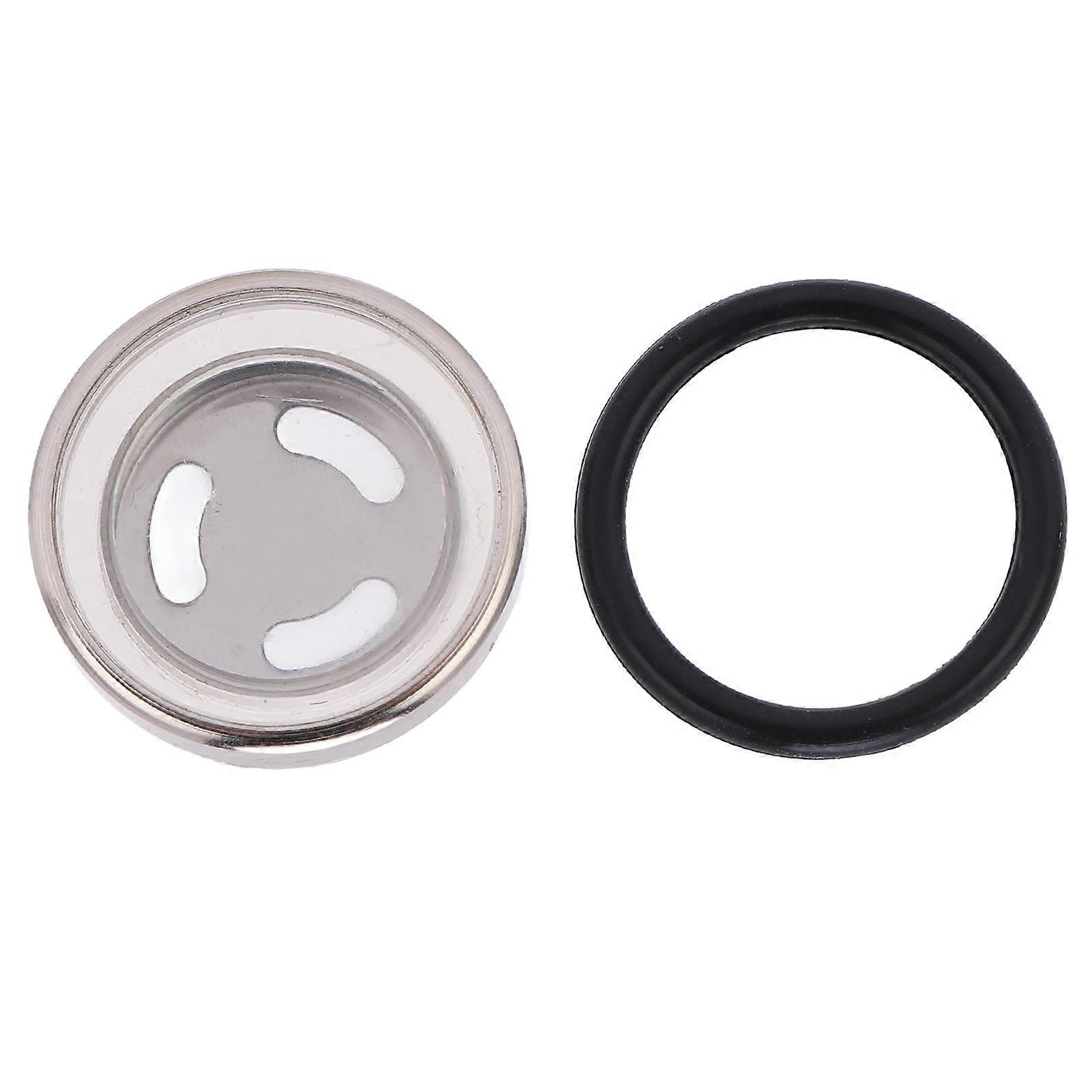 2 סטים זכוכית ראיית בלמים, זכוכית ראייה צילינדר ראשי בלם אופנוע אוניברסלי עם טבעת O (18 מ"מ)