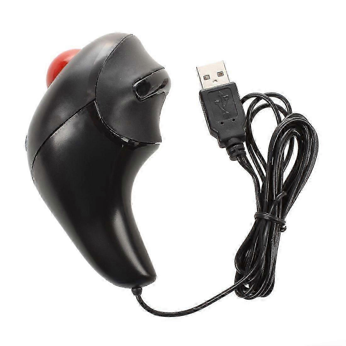 Thumb-controlled Handheld Wired Trackball Mice Mouse