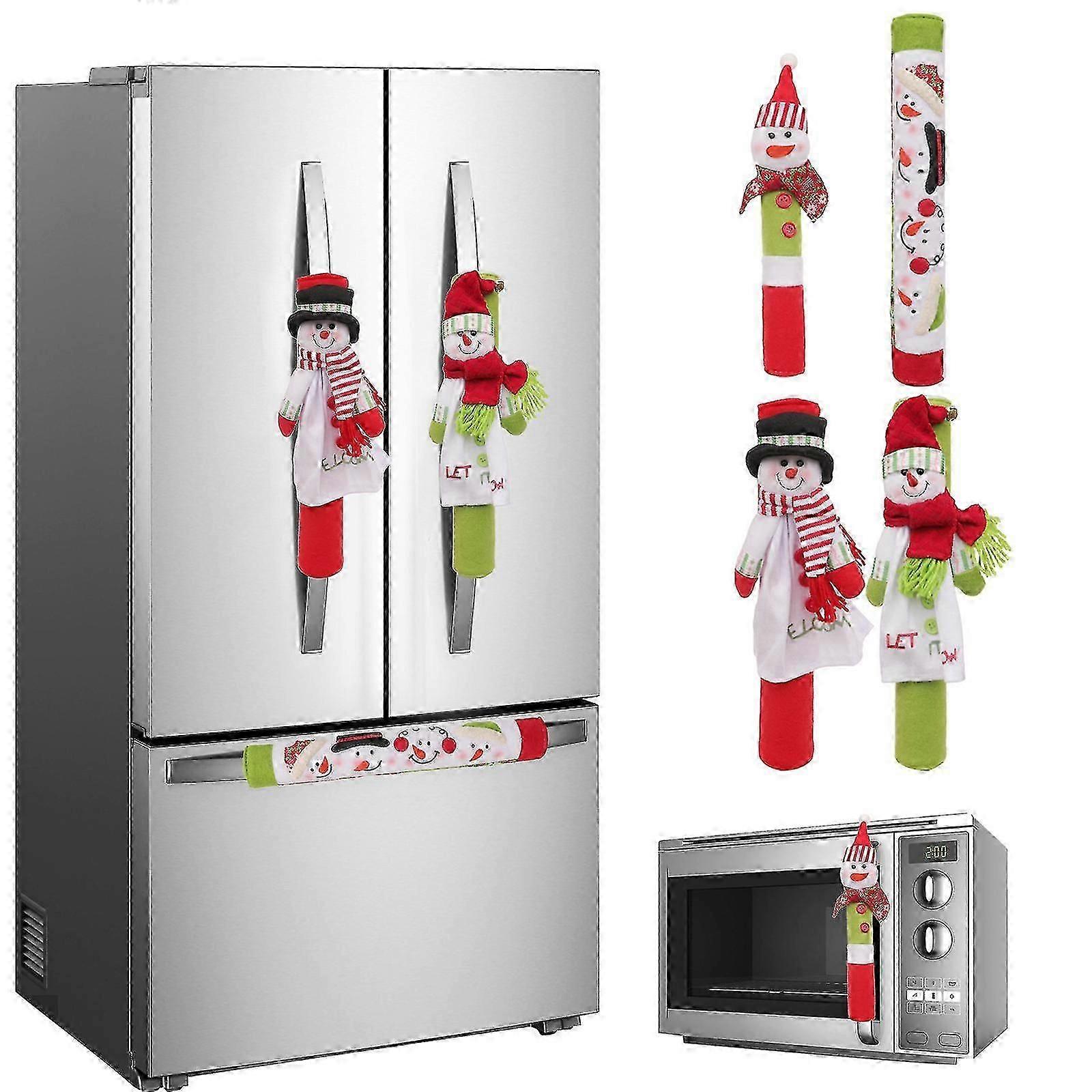 Christmas Refrigerator Decoration Set, 3d Lovely Snowman Kitchen