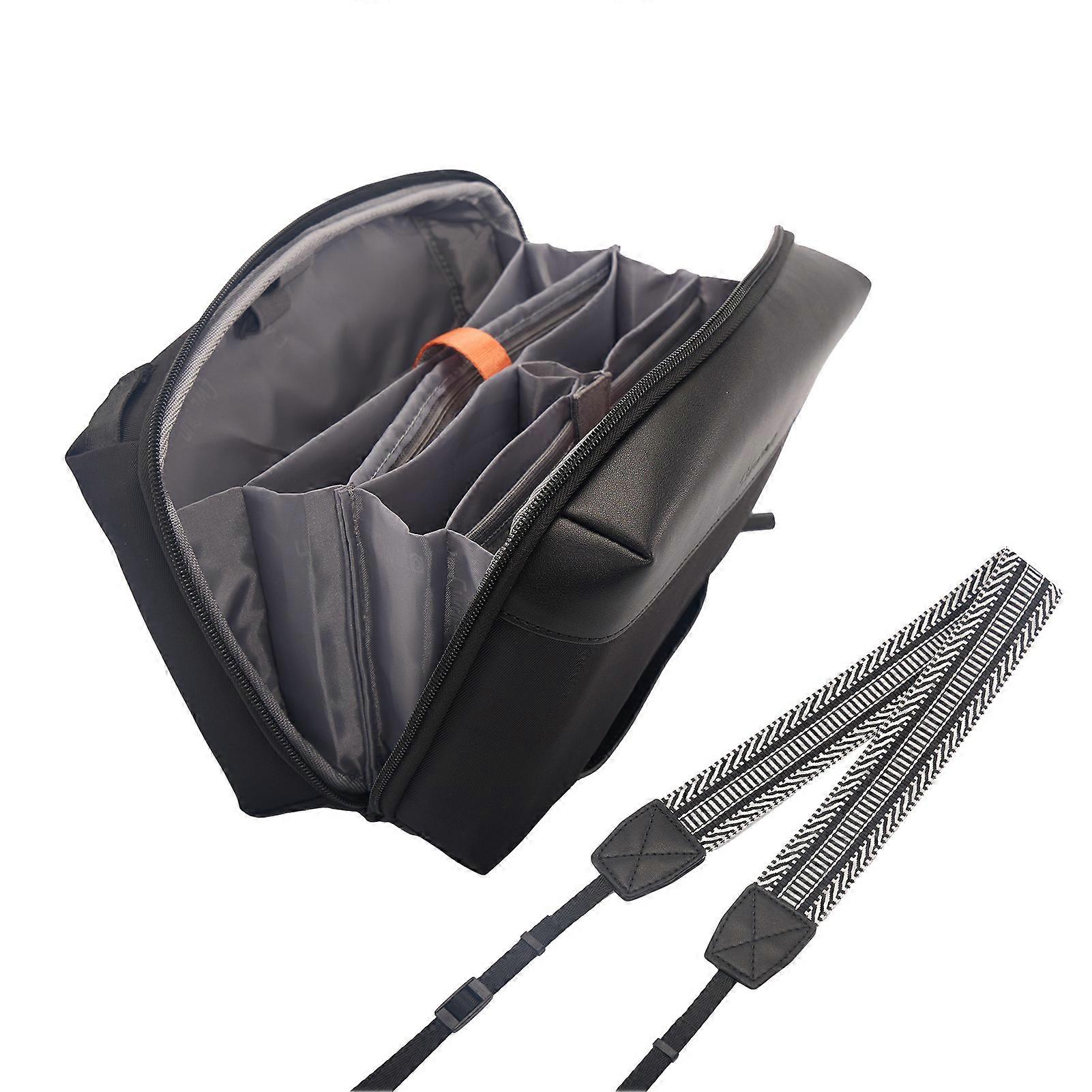 Compact DSLR Camera Sling Bag - Durable, Scratch-Resistant, with 10 Compartments