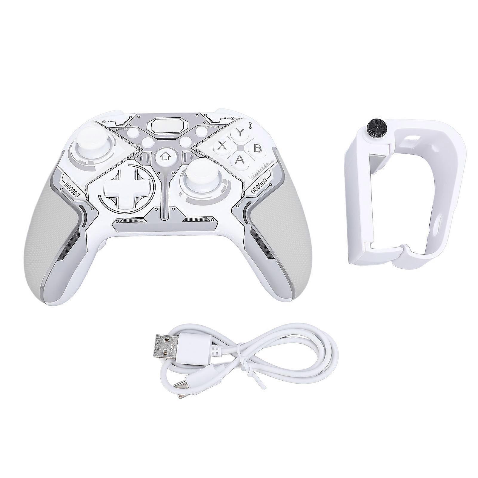 Wireless RGB Gaming Controller with Hall Effect Joysticks, Programmable Buttons, Vibration