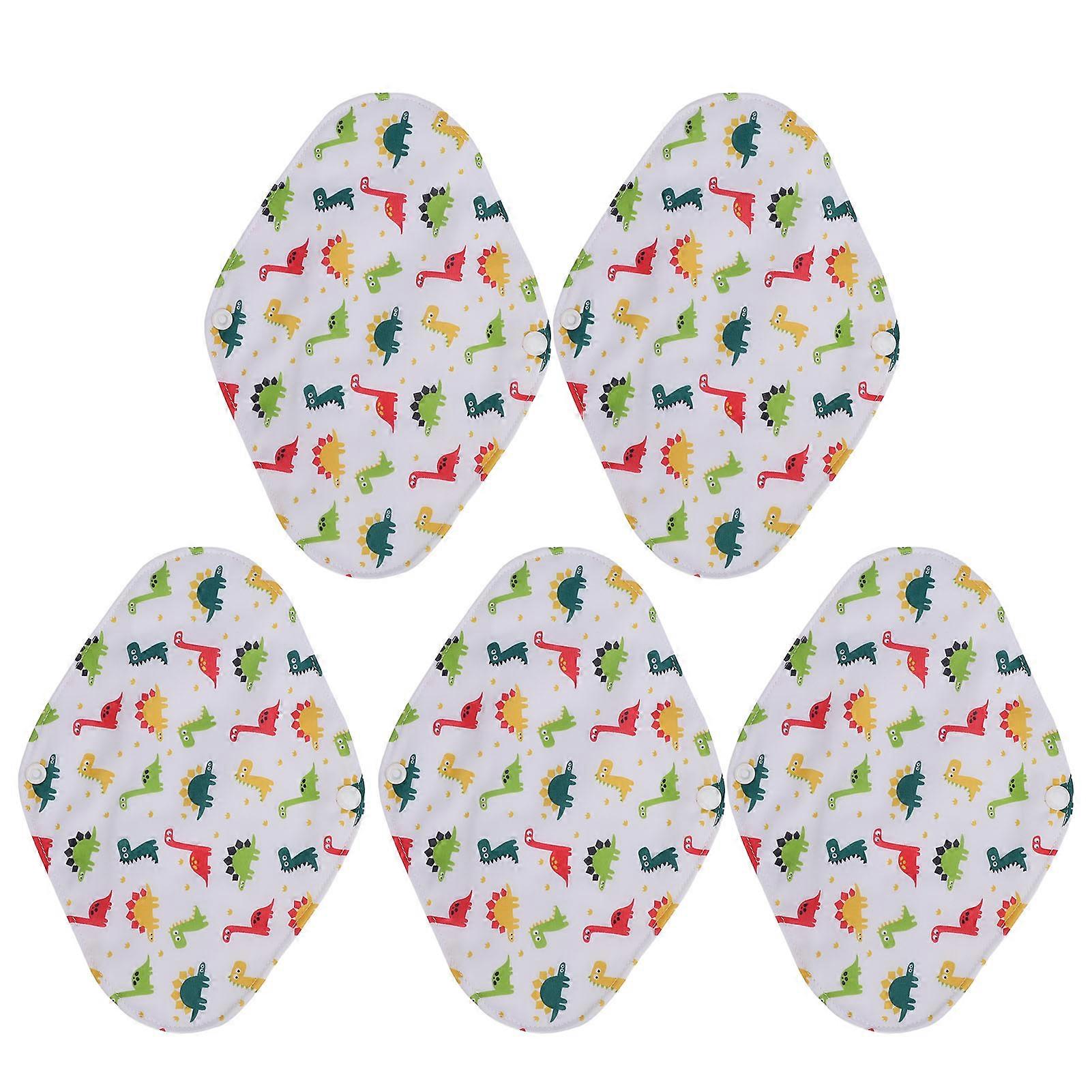 5Pcs Washable Sanitary Napkins Strong Absorption Waterproof Outer Layer Comfortable Cloth Reusable Menstrual Pad 18 X 25cm T11