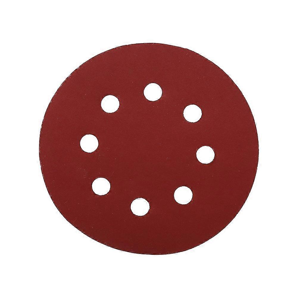 125mm Red 8 Hole Polishing Pads for 60 Day Use, 800 Grit Abrasive Surface, Durable and Versatile