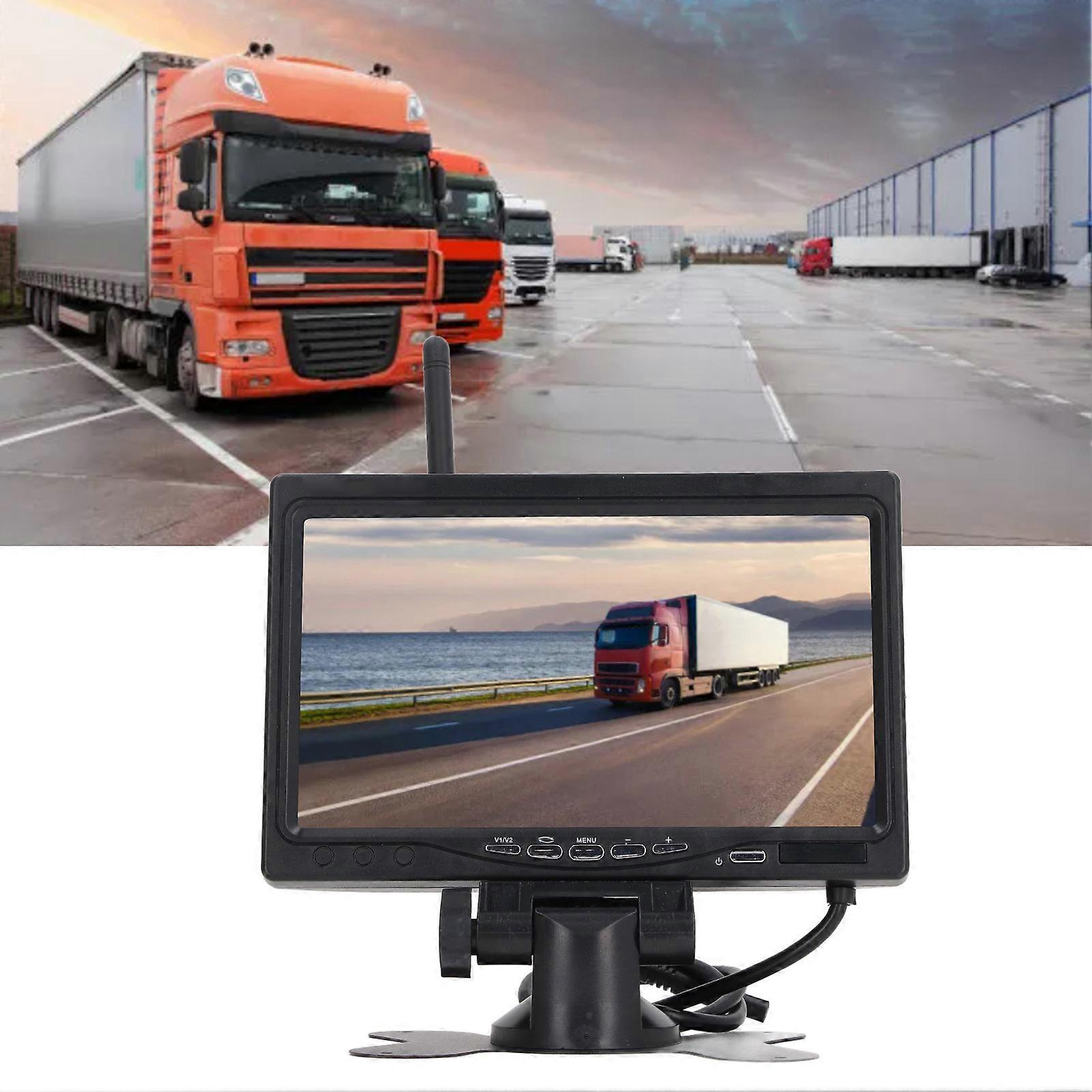 RV Backup Camera Wireless Recording 2 Cameras 7 Inch Display Easy Setup Truck Trailer Back Rear View Camera Night Vision IP67 Waterproof 