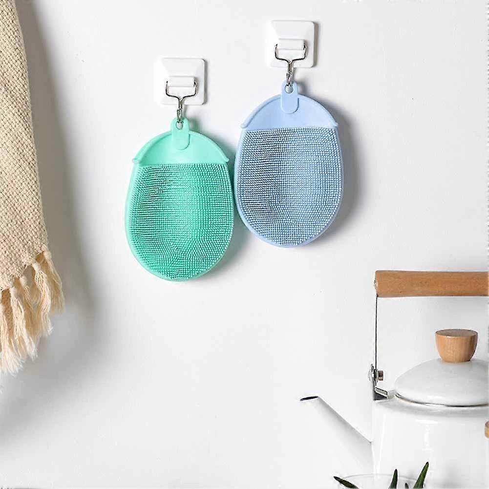 Blue (B) $TPE soft bristle bath brush