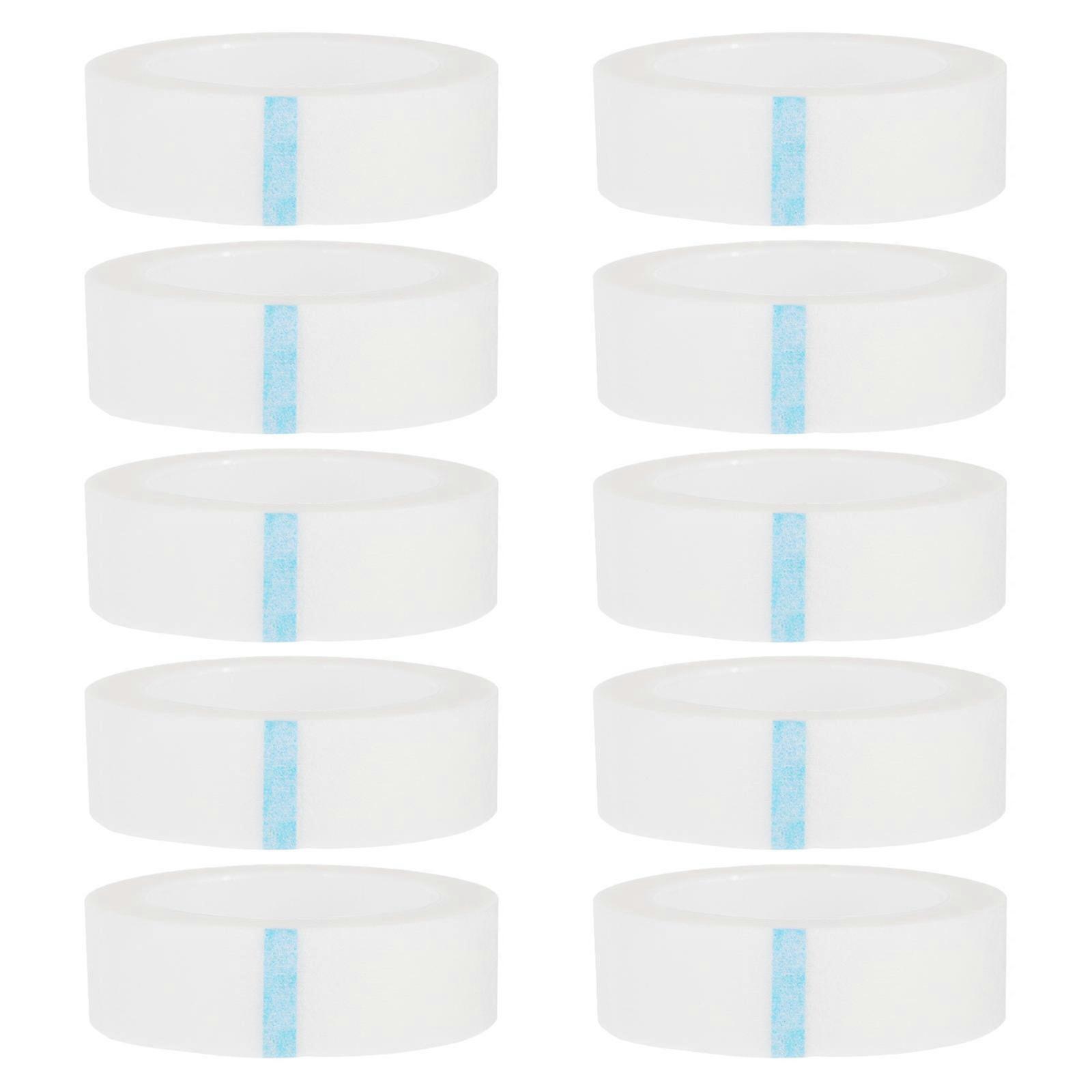 10pcs White Eyelash Tapes for Eyelash Extension Grafting Safe Sticky and Breathable