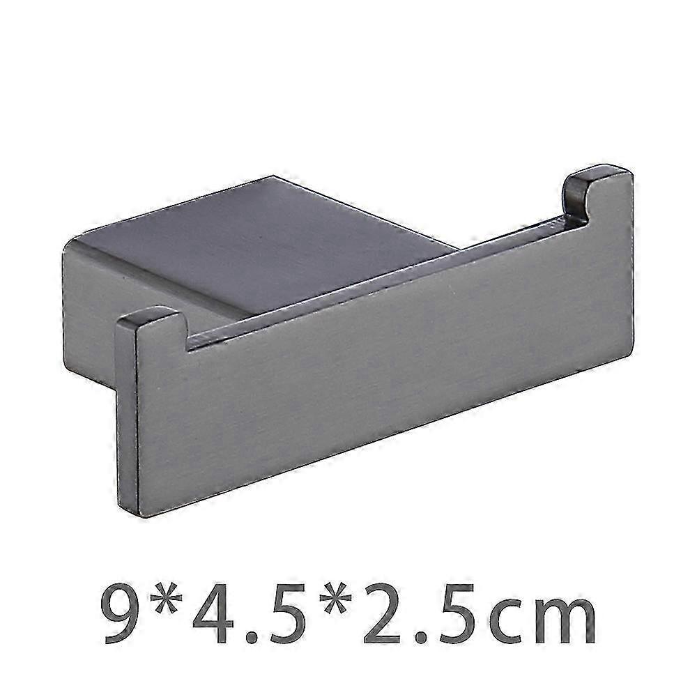 Luksus Pistol Grå Rustfritt Stål Baderomssett - Håndklering, Vevsholder, Kåpekrok