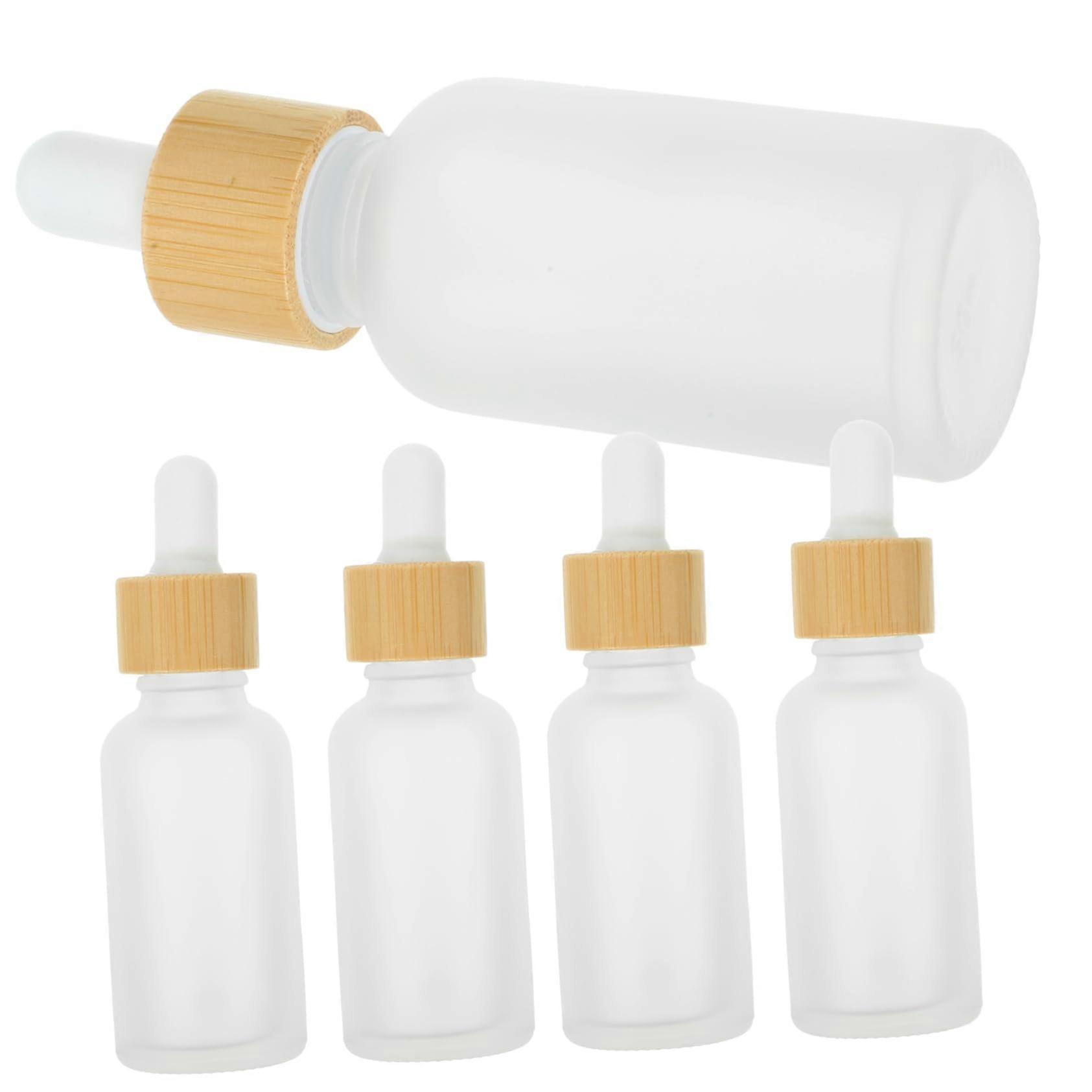 Reusable dropper bottles 5pcs 30ml cap sandblasted glass seal for