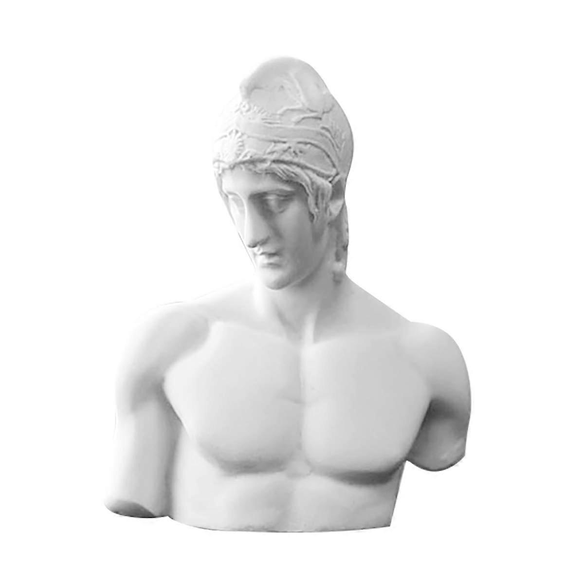Mini Ares Statue Ancient Greek Mythology Resin Bust Model for Home Decoration and Sketch Practice, 7-Inch Design