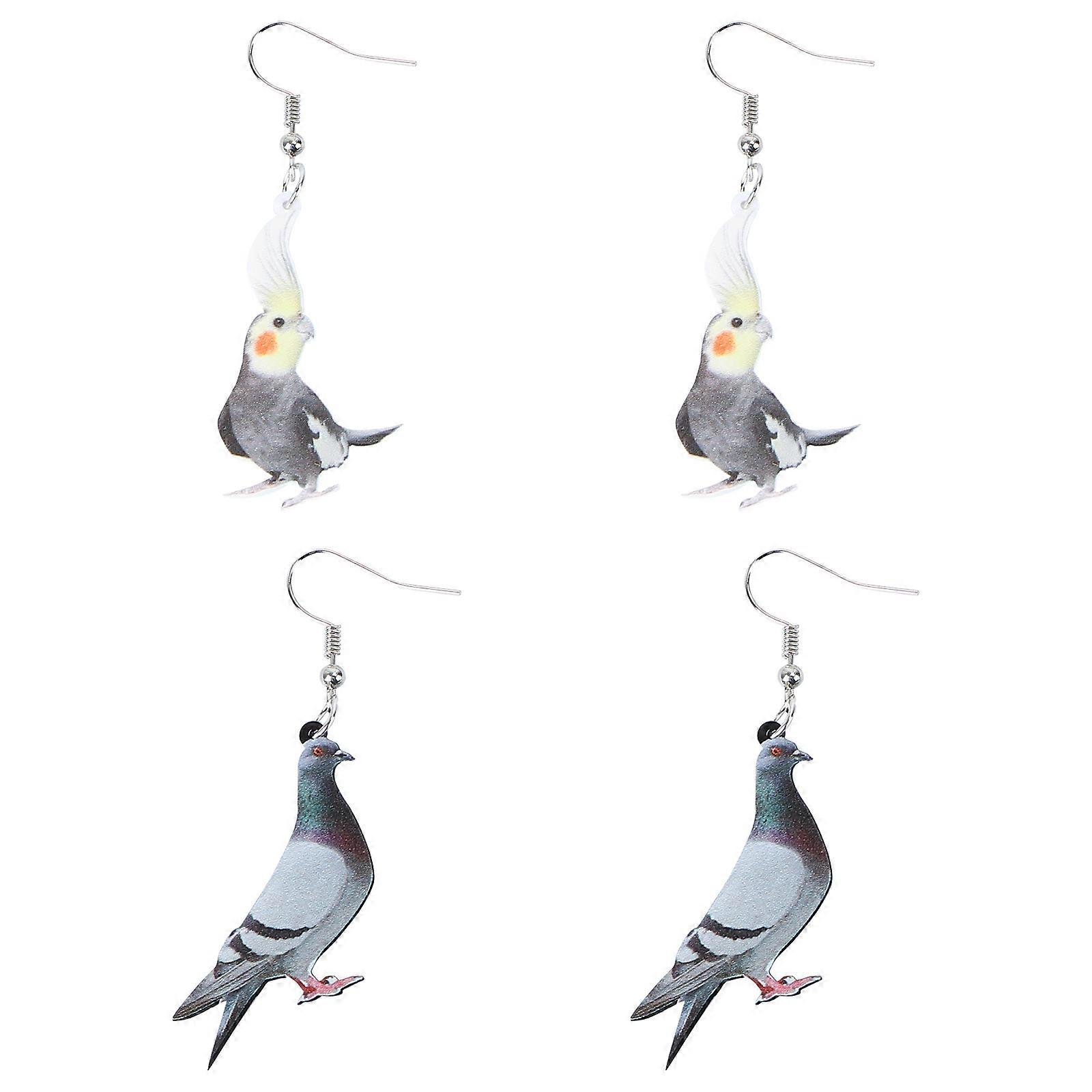 Here's a refined and engaging product description for your **2 Pairs Bird Pattern Earrings**:
**2 Pairs Bird Pattern Earrings for Women –