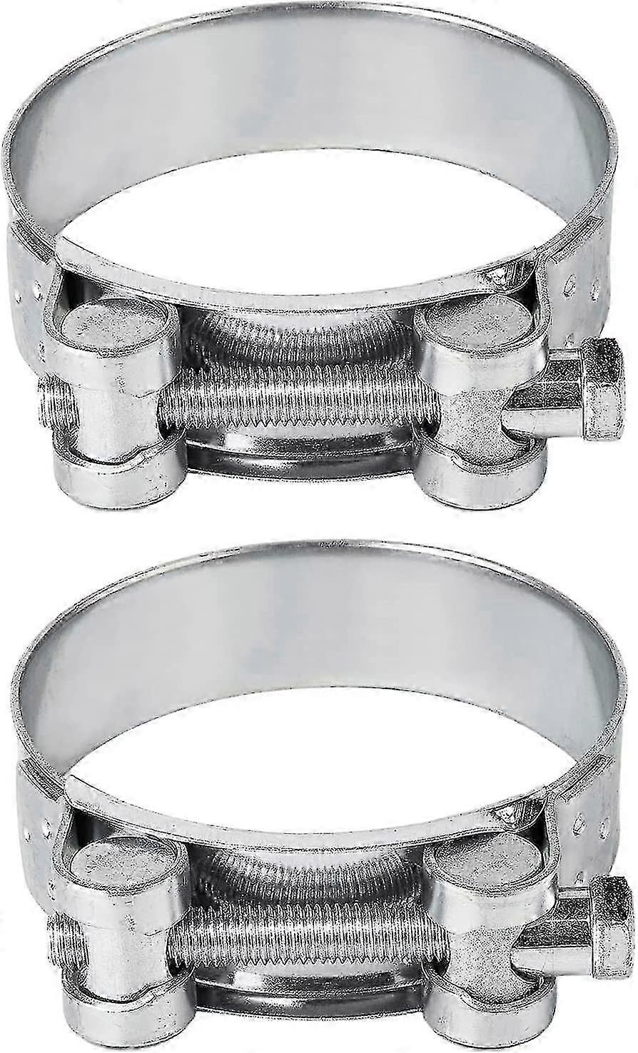 2 Pack Reinforced Clamps for 52-55mm Galvanized Steel Pipe