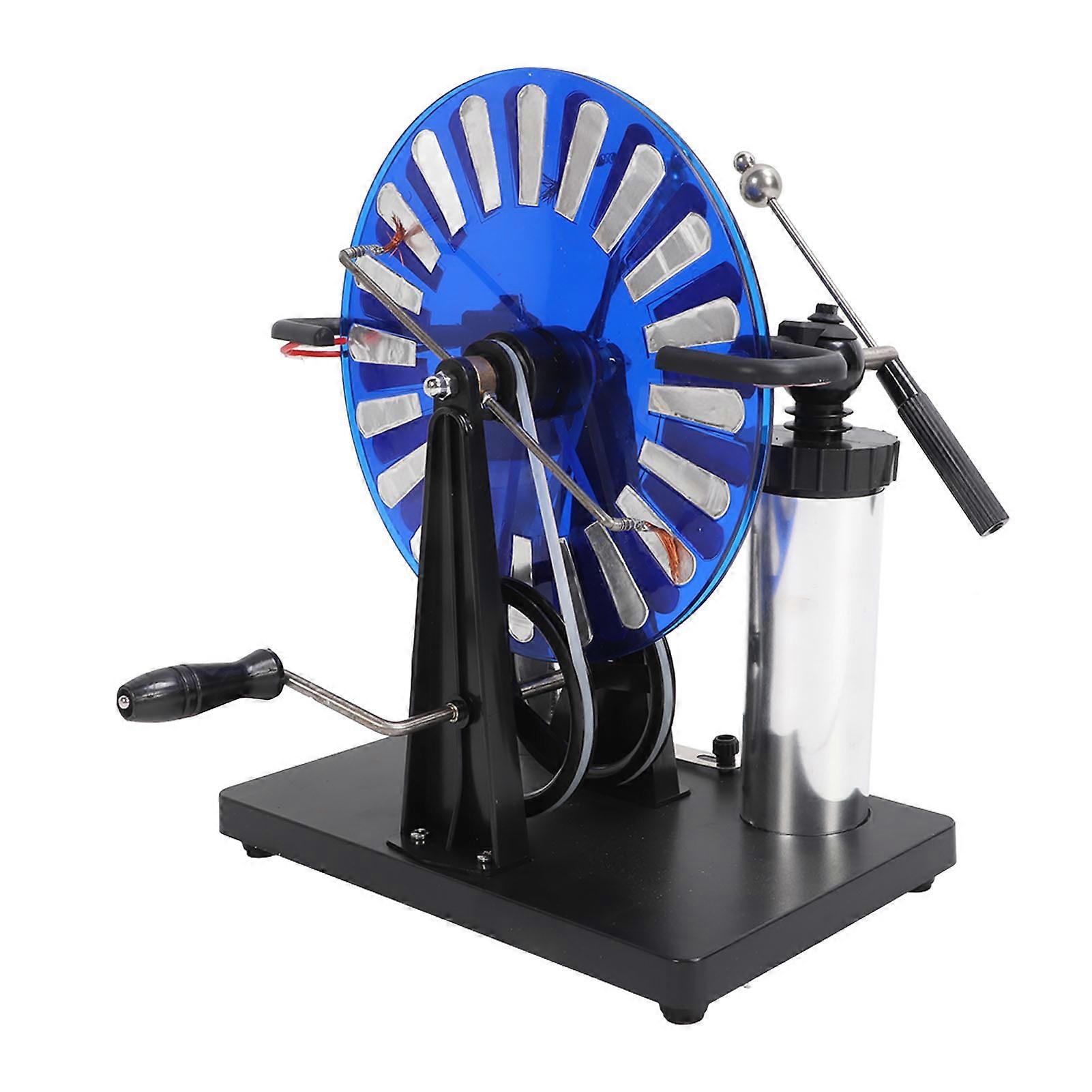 PVC Electrostatic Induction Motor Hand Crank Spark Discharge Static Electricity Generator