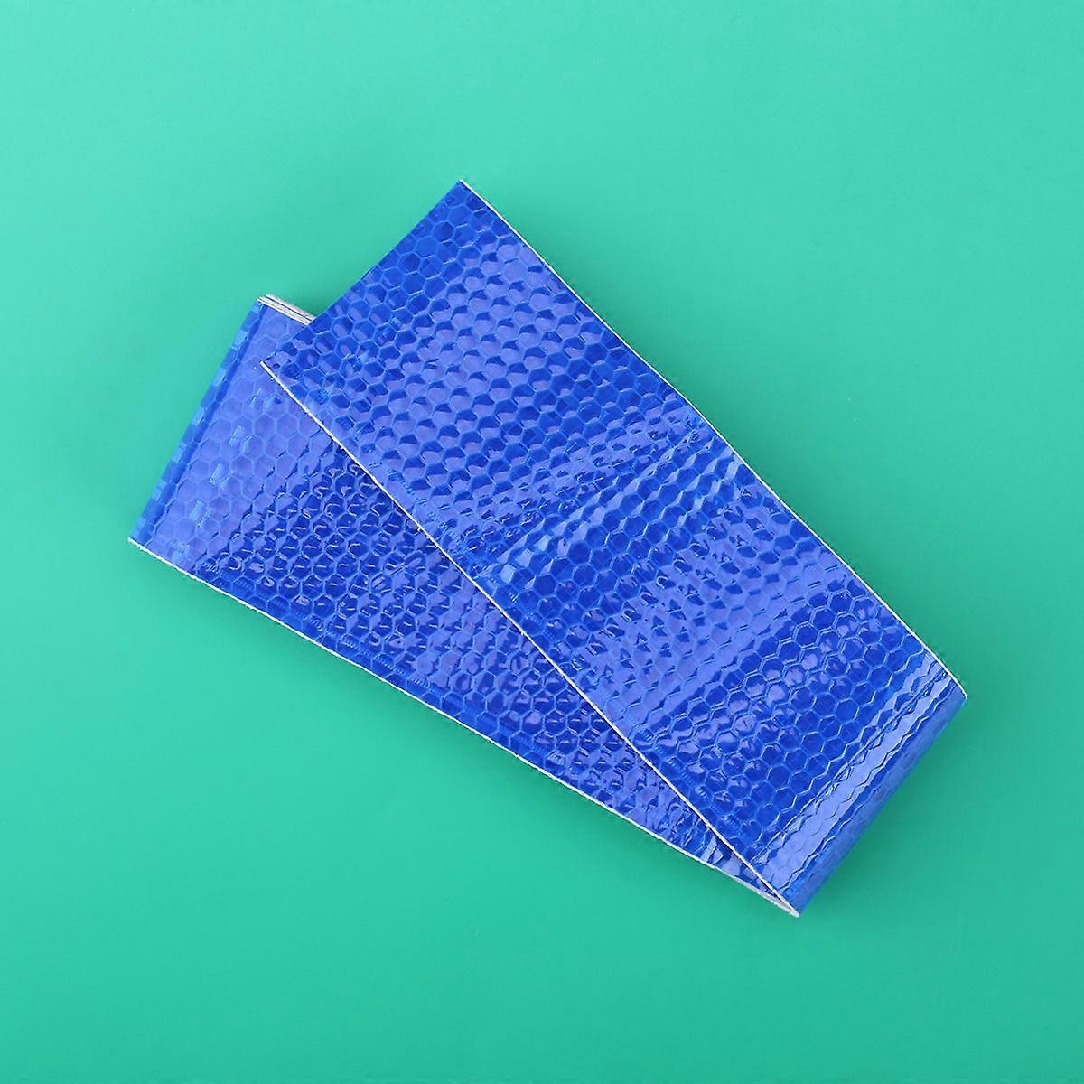 Safety Reflective Stickers Blue Hexagonal Honeycomb Patterns Waterproof For Vehicles Night Use 1Pcs