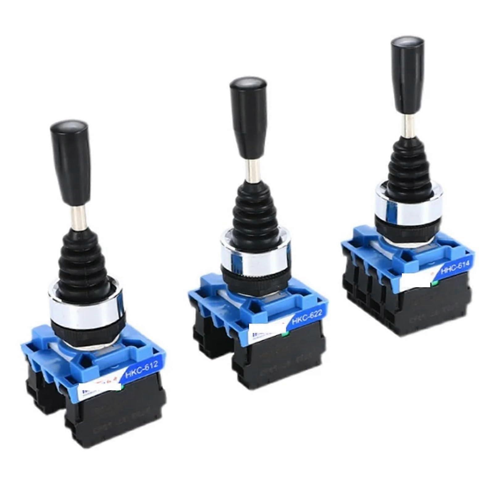 HKC614 612 622 624 Joystick Switch 22mm Momentary Monolever Cross Rocker 2NO 4NO Self-Reset Self-Lock Master Switch