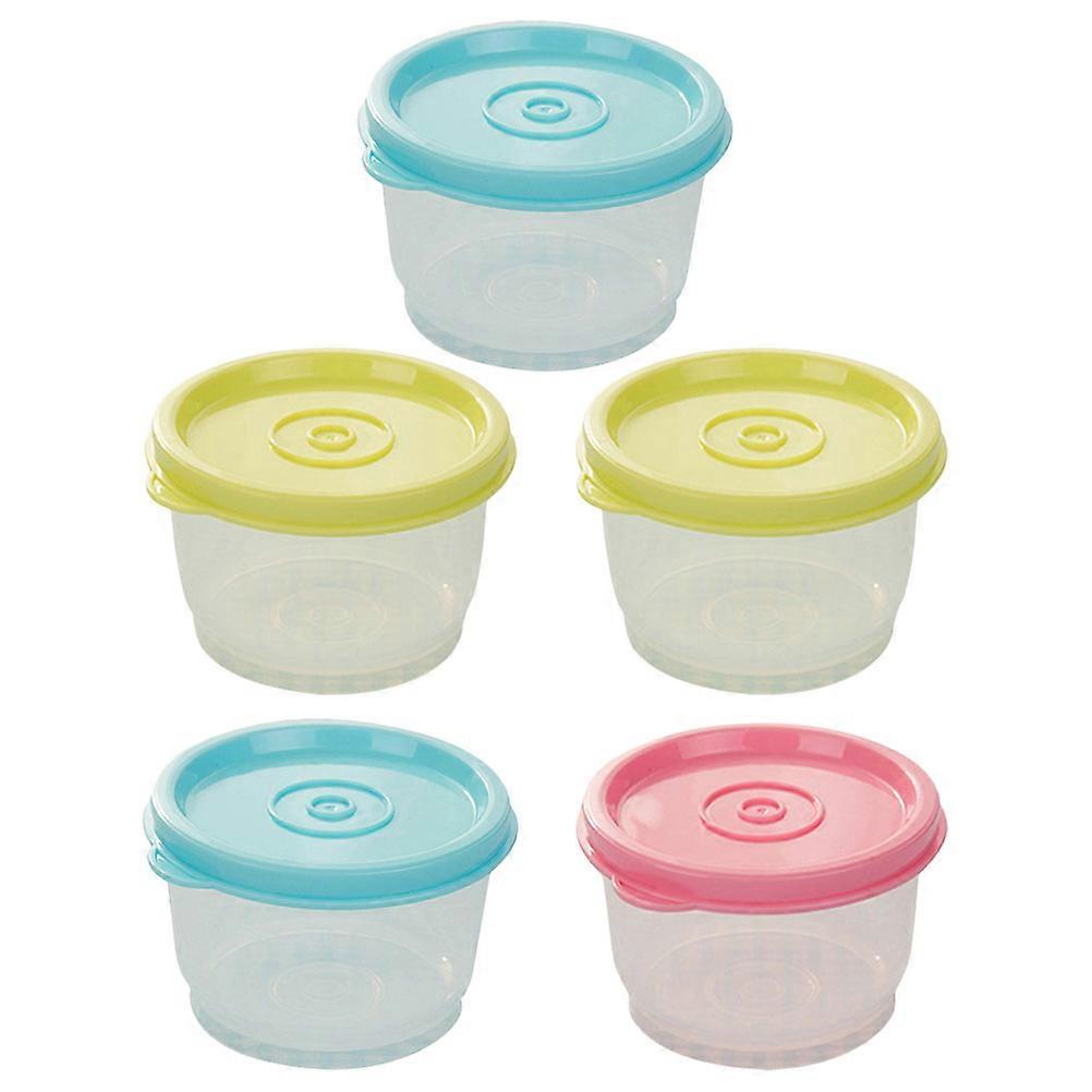 Stackable Snack Containers Leakproof Lunch Box For Camping Picnic 160ml Assorted Color 5Pcs